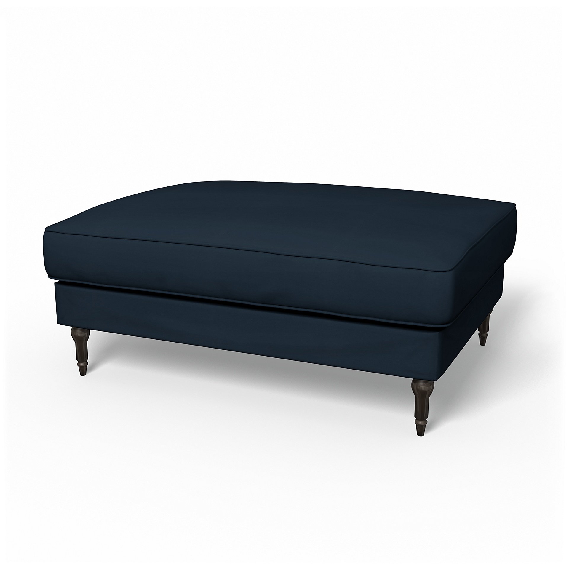 IKEA - Stocksund Footstool Cover, Navy Blue, Cotton - Bemz