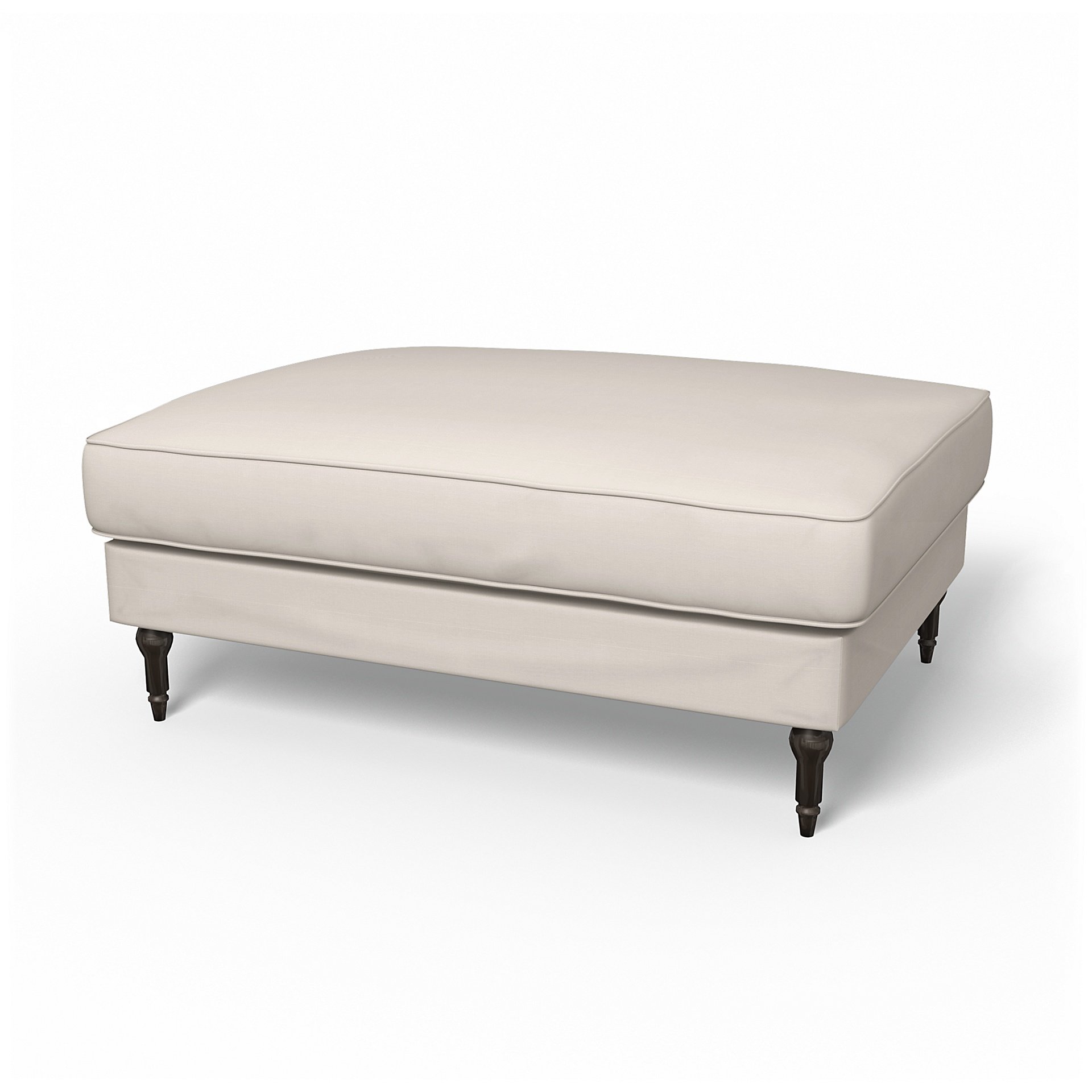 IKEA - Stocksund Footstool Cover, Soft White, Cotton - Bemz