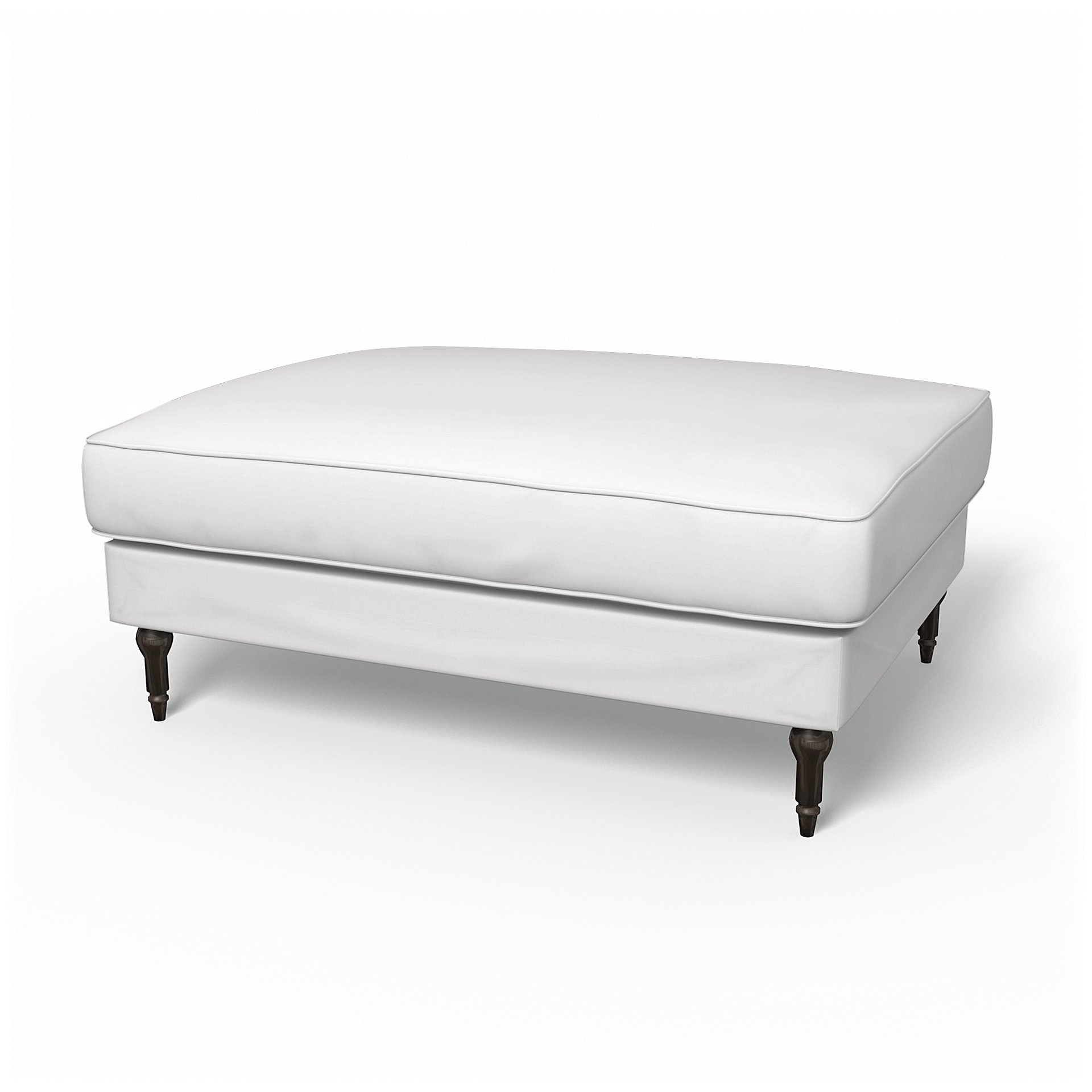 IKEA - Stocksund Footstool Cover, Absolute White, Cotton - Bemz