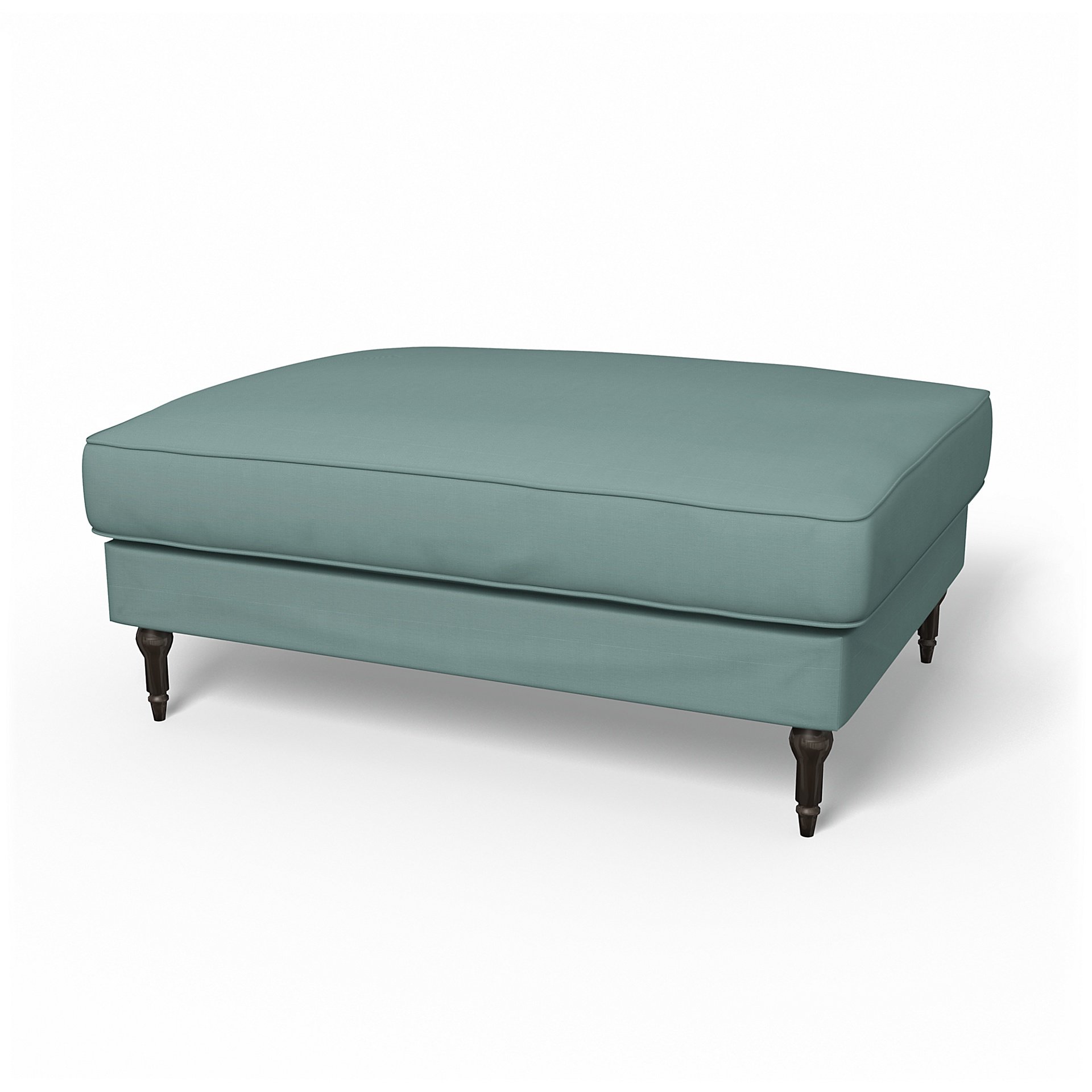 IKEA - Stocksund Footstool Cover, Mineral Blue, Cotton - Bemz