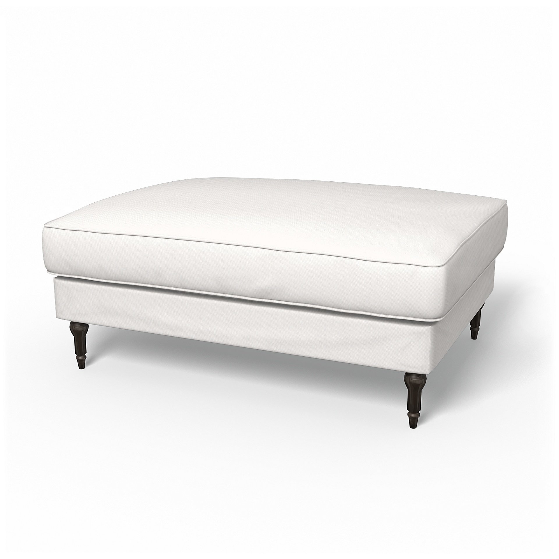 IKEA - Stocksund Footstool Cover, Soft White, Linen - Bemz