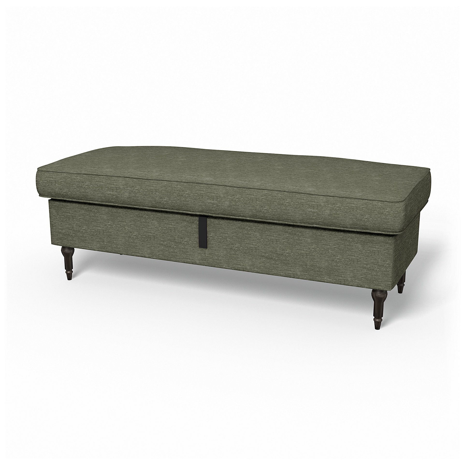 IKEA - Stocksund Bench Cover, Green Grey, Velvet - Bemz