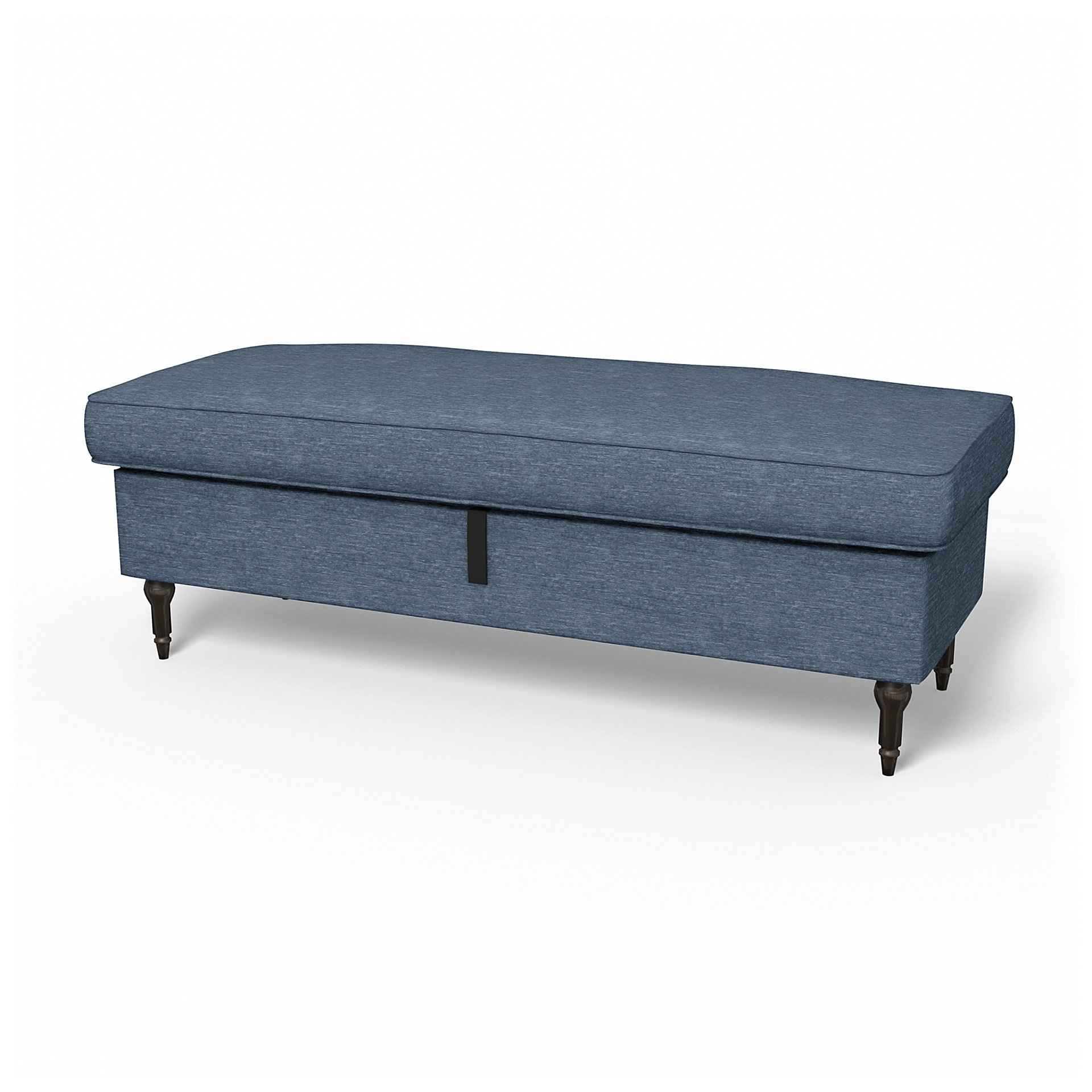 IKEA - Stocksund Bench Cover, Mineral Blue, Velvet - Bemz