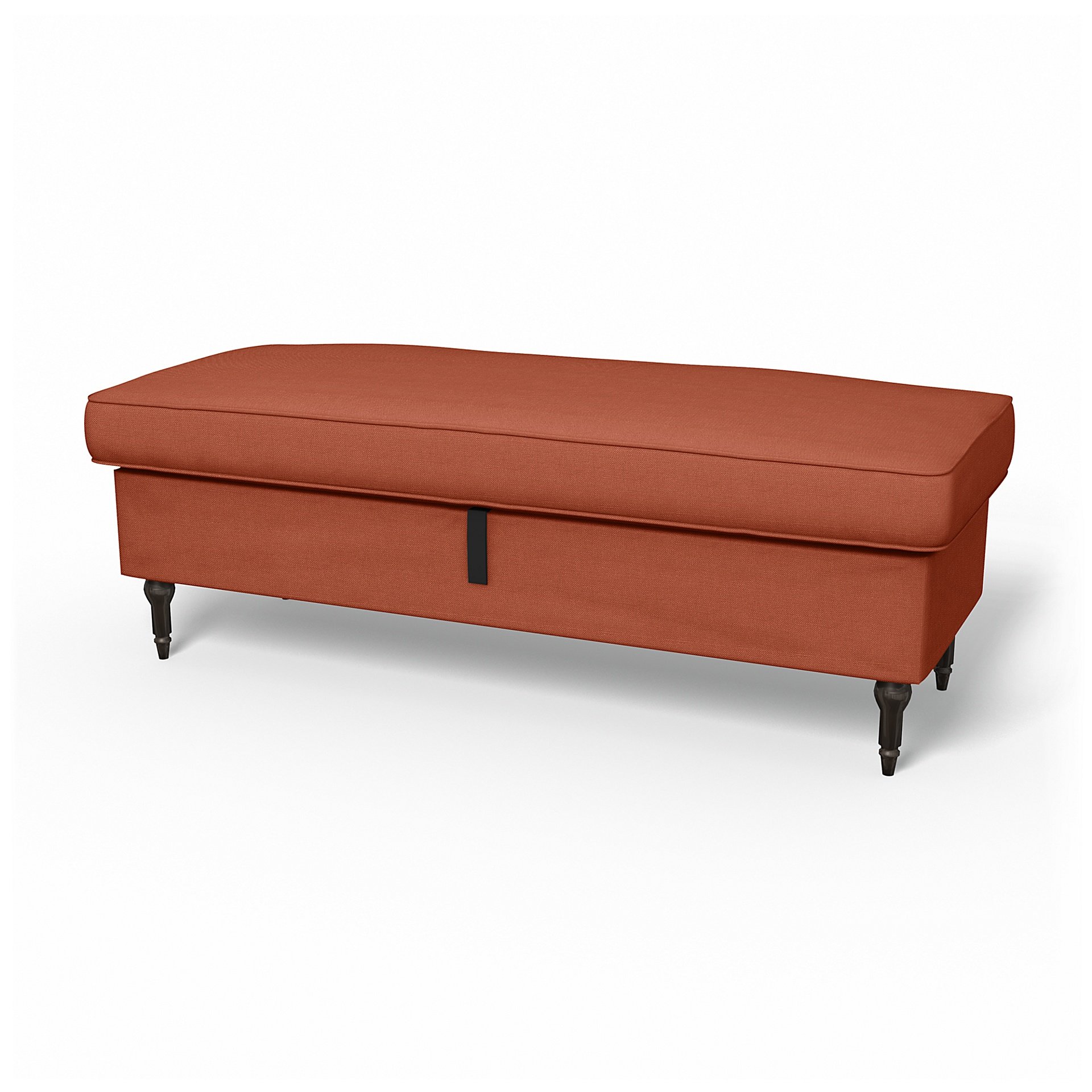 IKEA - Stocksund Bench Cover, Burnt Orange, Linen - Bemz