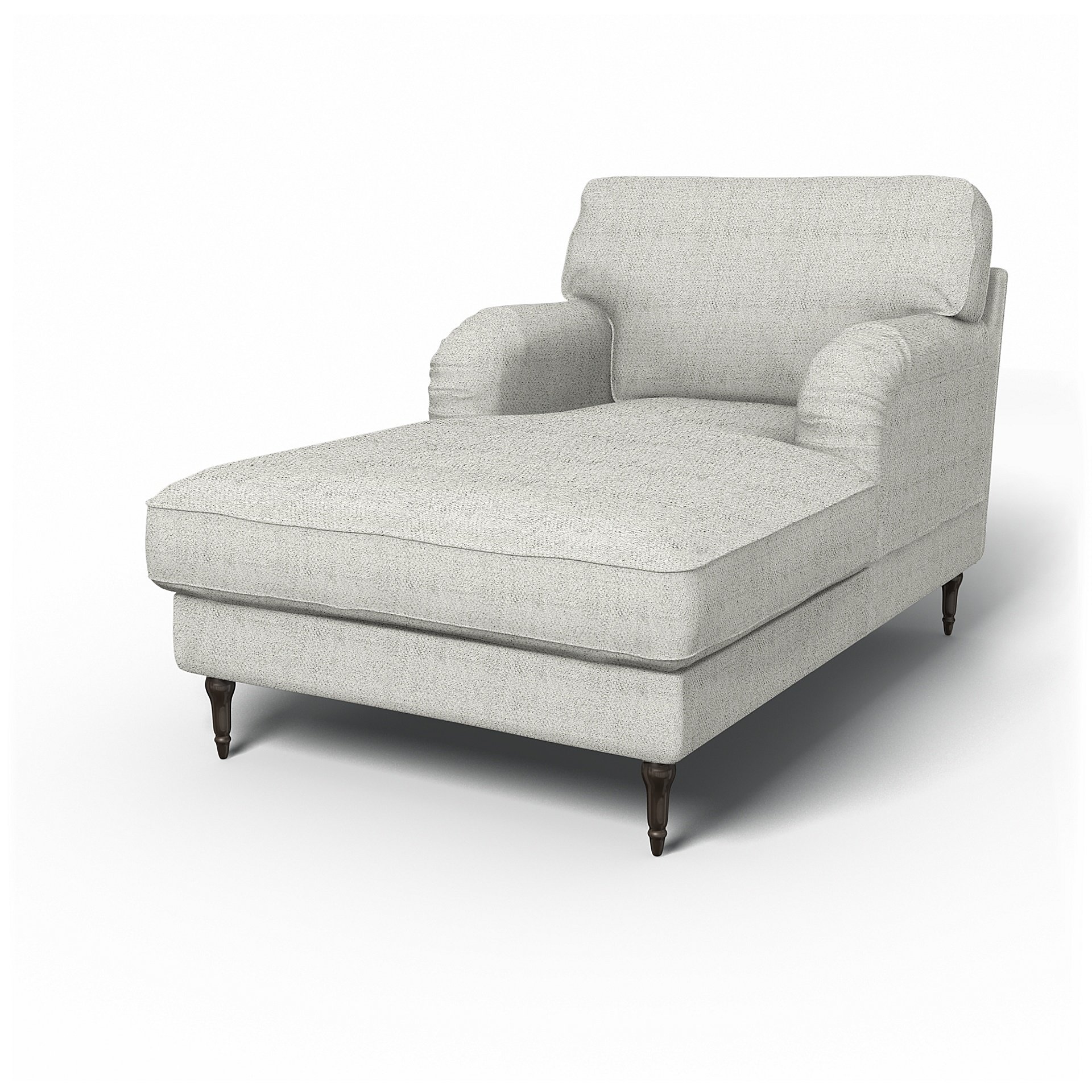 IKEA - Stocksund Chaise Longue Cover, Ivory, Boucle & Texture - Bemz