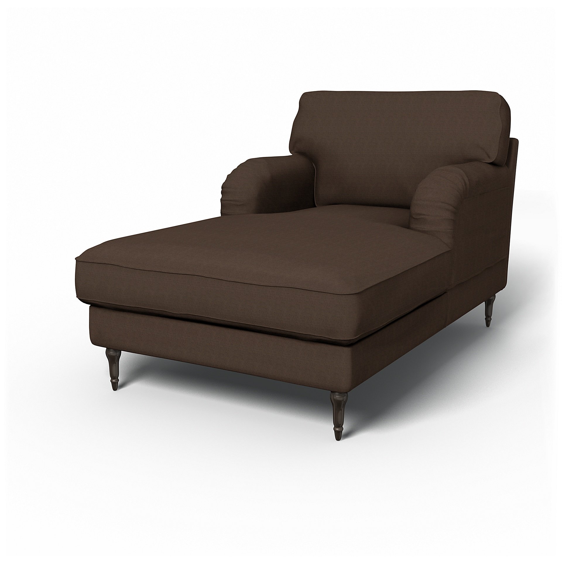 IKEA - Stocksund Chaise Longue Cover, Chocolate, Boucle & Texture - Bemz