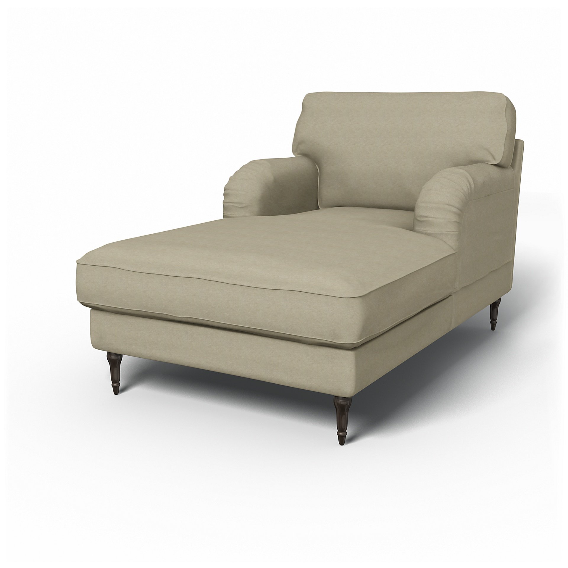 IKEA - Stocksund Chaise Longue Cover, Soft White, Boucle & Texture - Bemz