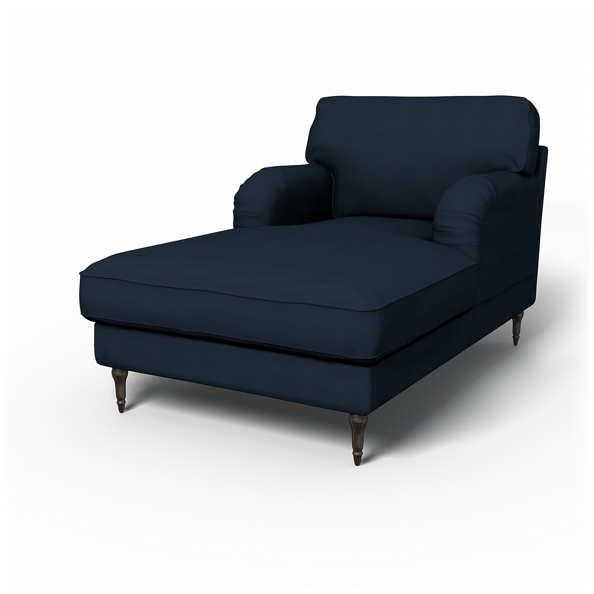 IKEA - Stocksund Chaise Longue Cover, Navy Blue, Cotton - Bemz