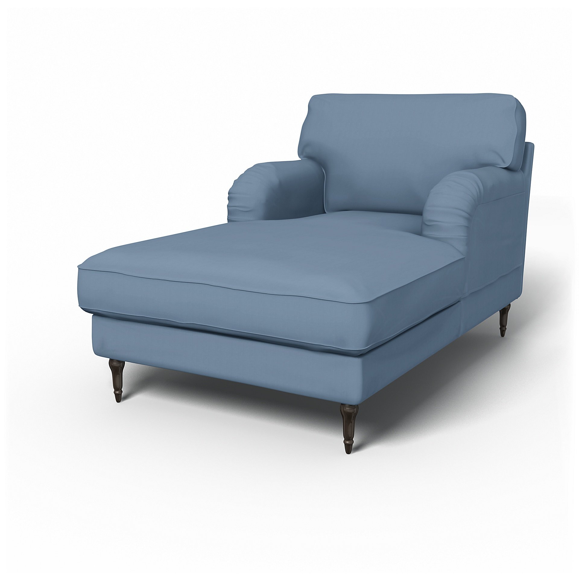 IKEA - Stocksund Chaise Longue Cover, Dusty Blue, Cotton - Bemz