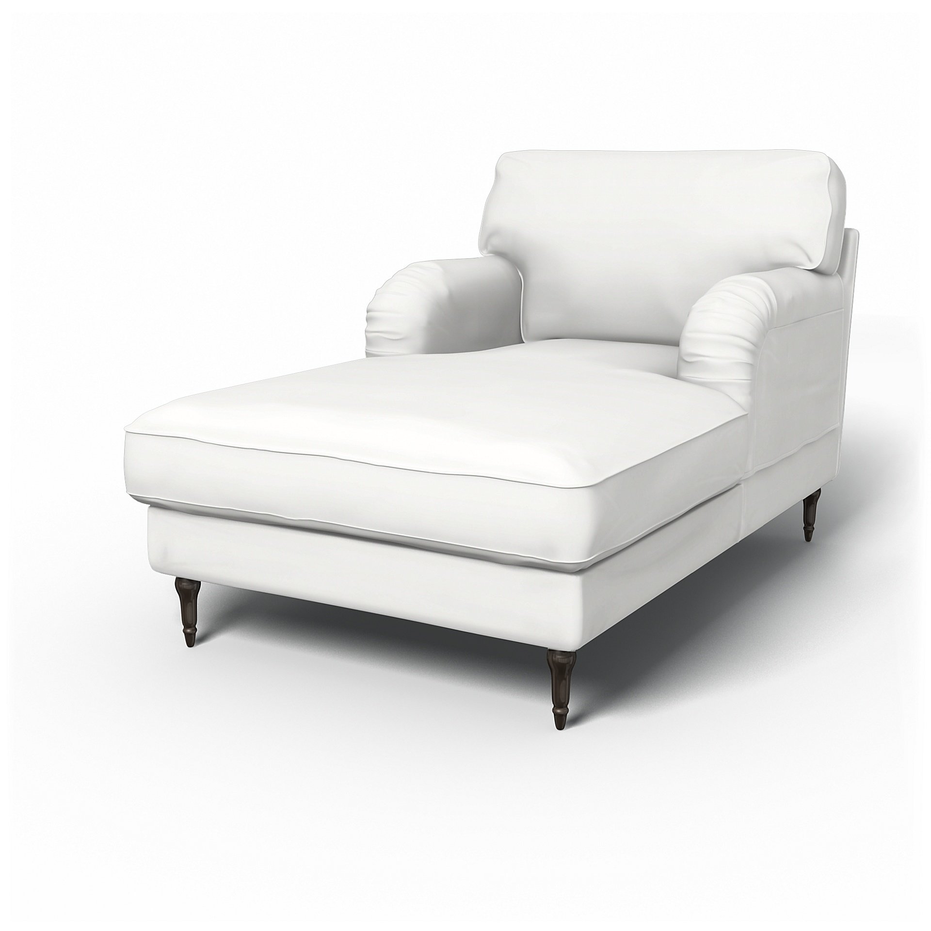 IKEA - Stocksund Chaise Longue Cover, Absolute White, Linen - Bemz
