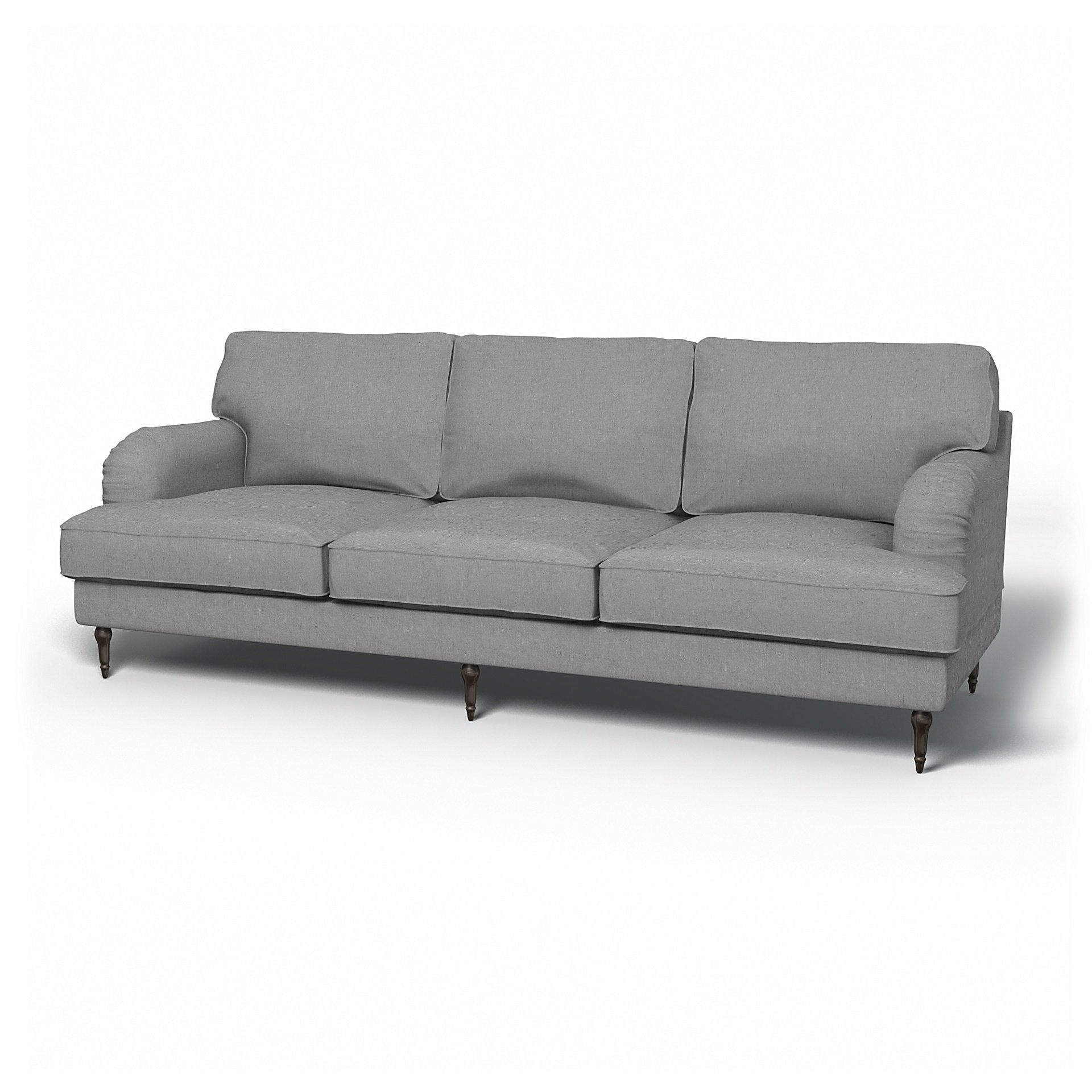 IKEA - Stocksund 3.5 Seater Sofa Cover, Graphite, Linen - Bemz