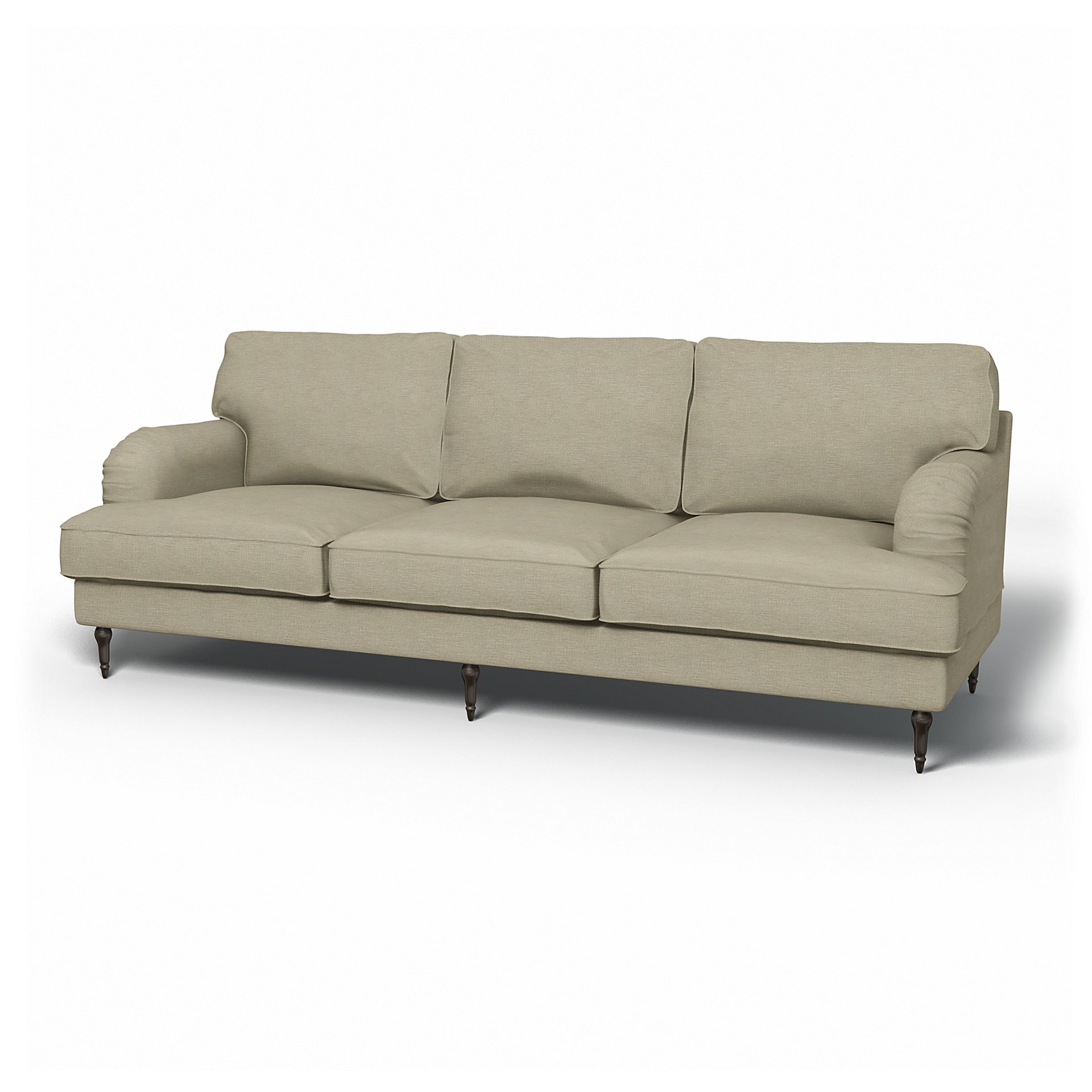 IKEA - Stocksund 3.5 Seater Sofa Cover, Soft White, Boucle & Texture - Bemz