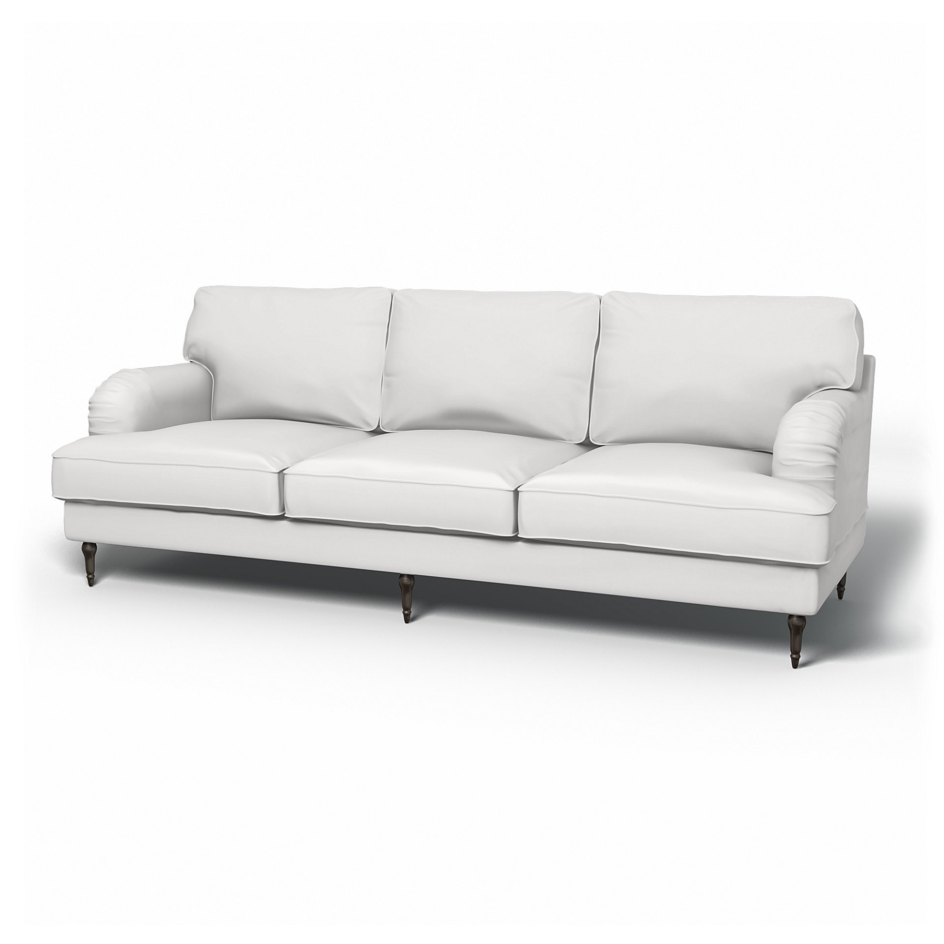 IKEA - Stocksund 3.5 Seater Sofa Cover, Absolute White, Cotton - Bemz