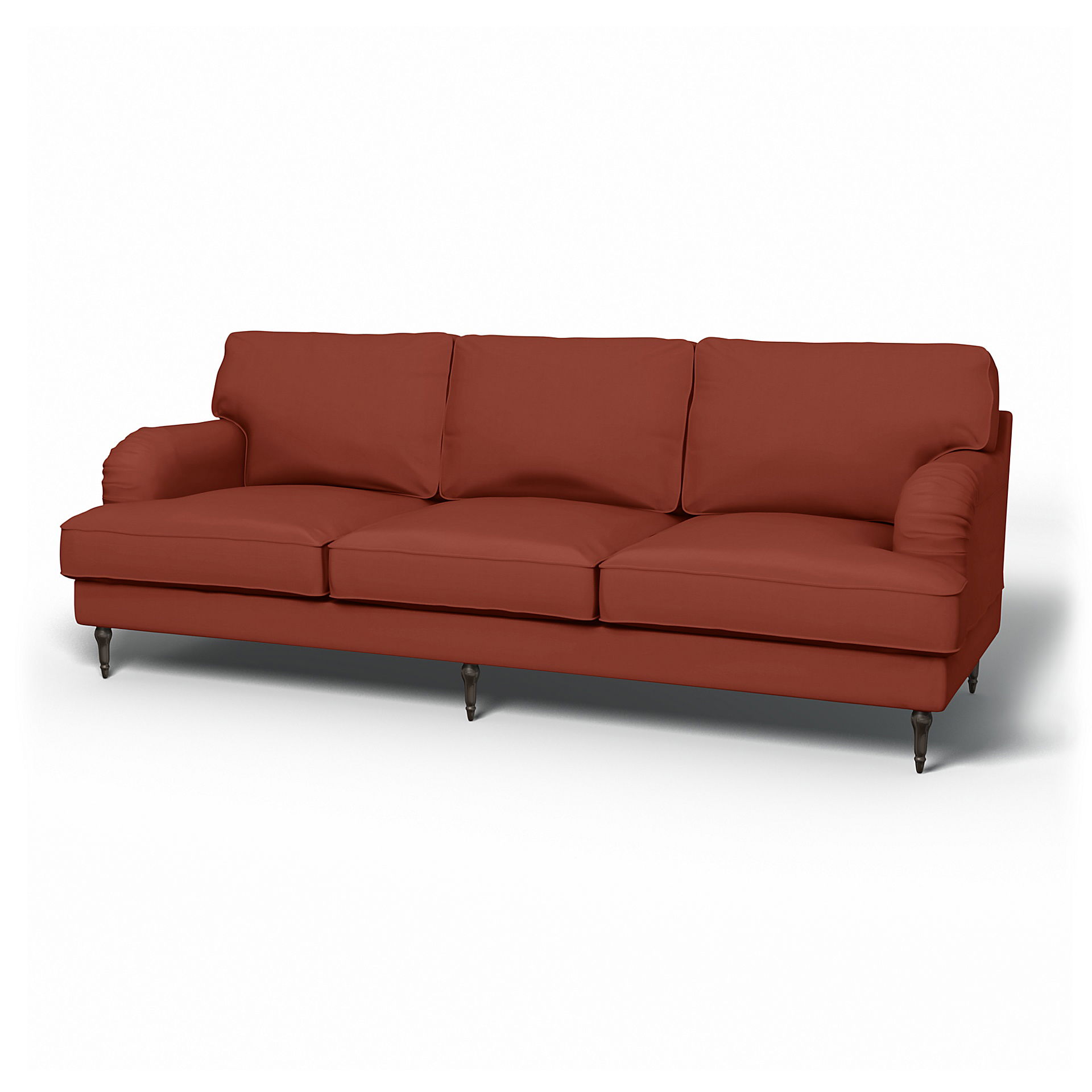 IKEA - Stocksund 3.5 Seater Sofa Cover, Burnt Orange, Cotton - Bemz