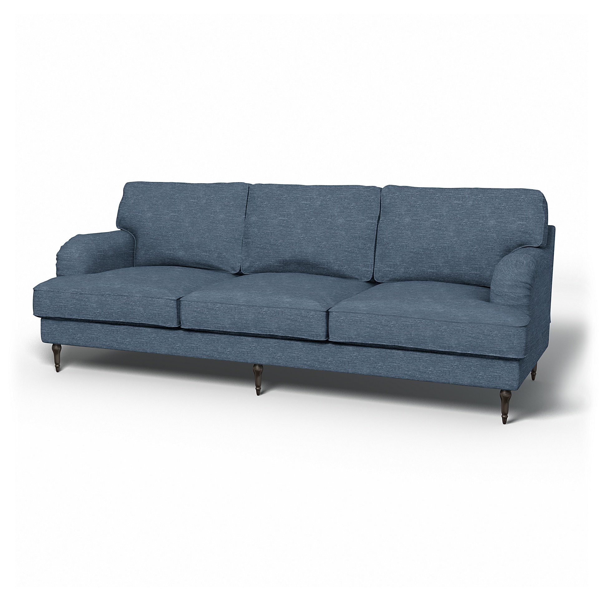 IKEA - Stocksund 3.5 Seater Sofa Cover, Mineral Blue, Velvet - Bemz