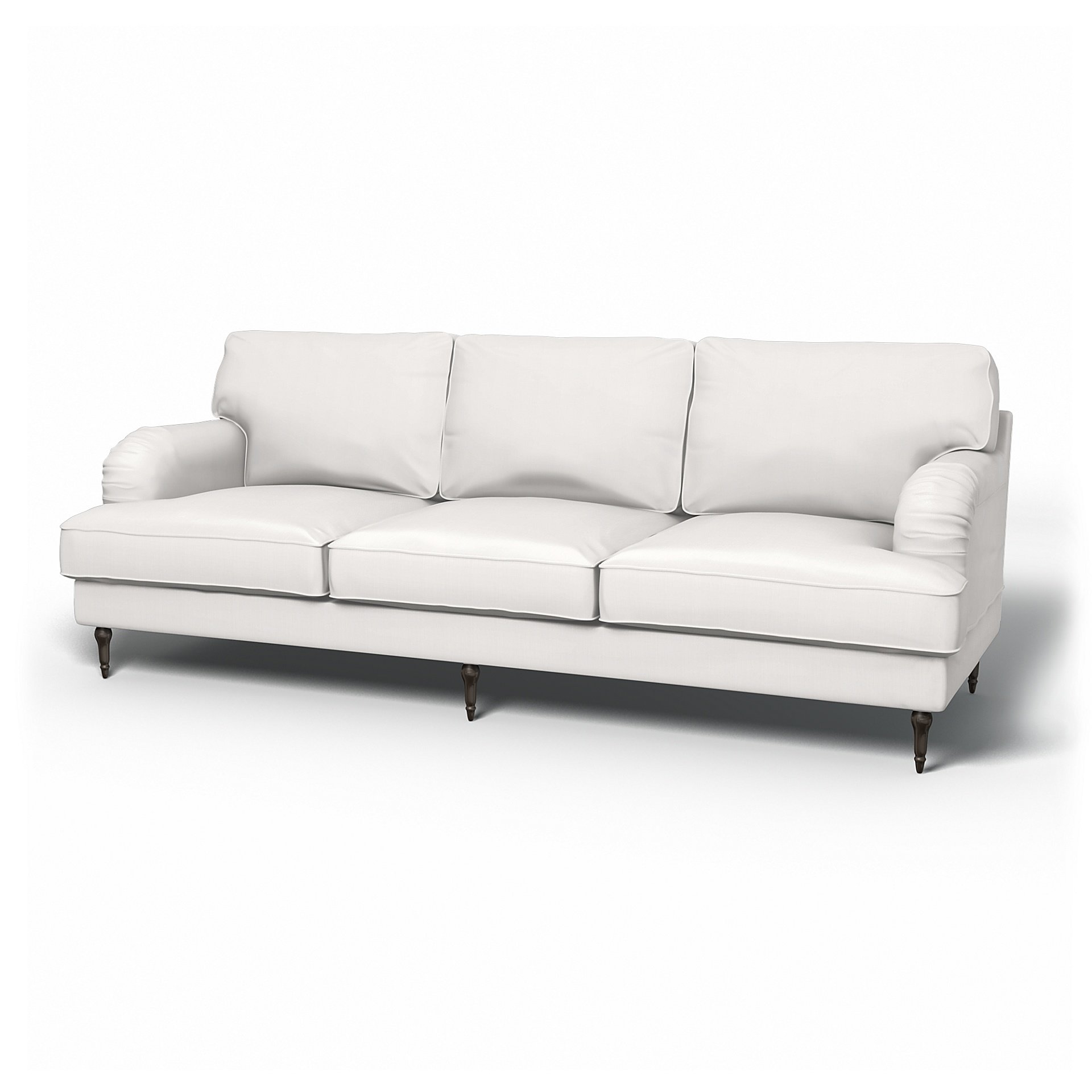 IKEA - Stocksund 3.5 Seater Sofa Cover, Soft White, Linen - Bemz