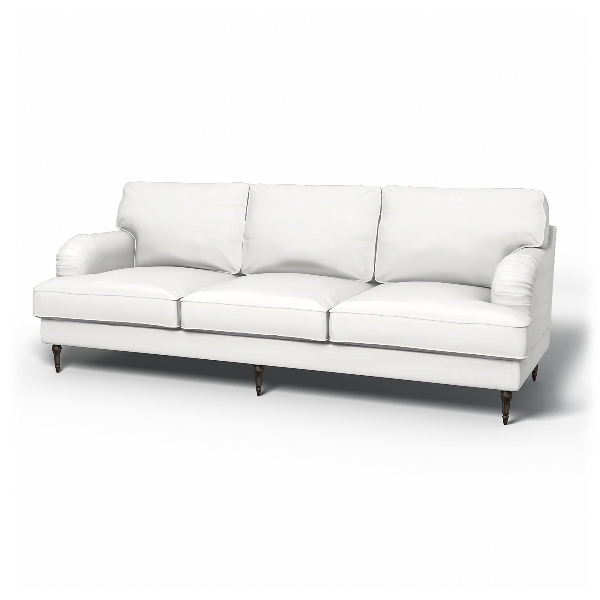 IKEA - Stocksund 3.5 Seater Sofa Cover, Absolute White, Linen - Bemz