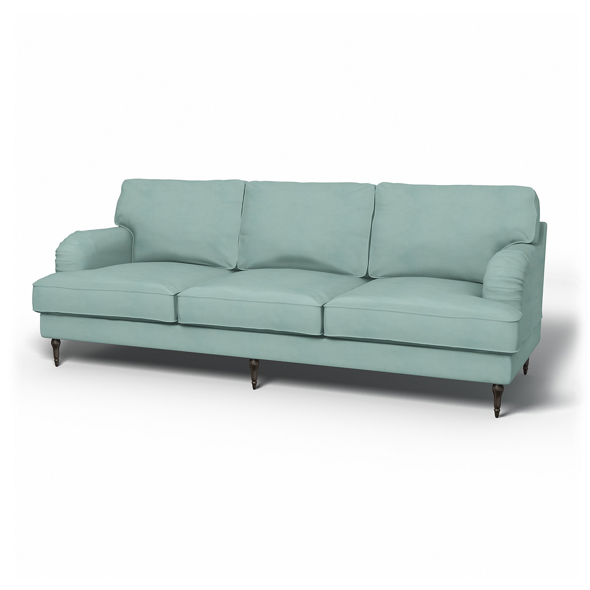 IKEA - Stocksund 3.5 Seater Sofa Cover, Mineral Blue, Linen - Bemz