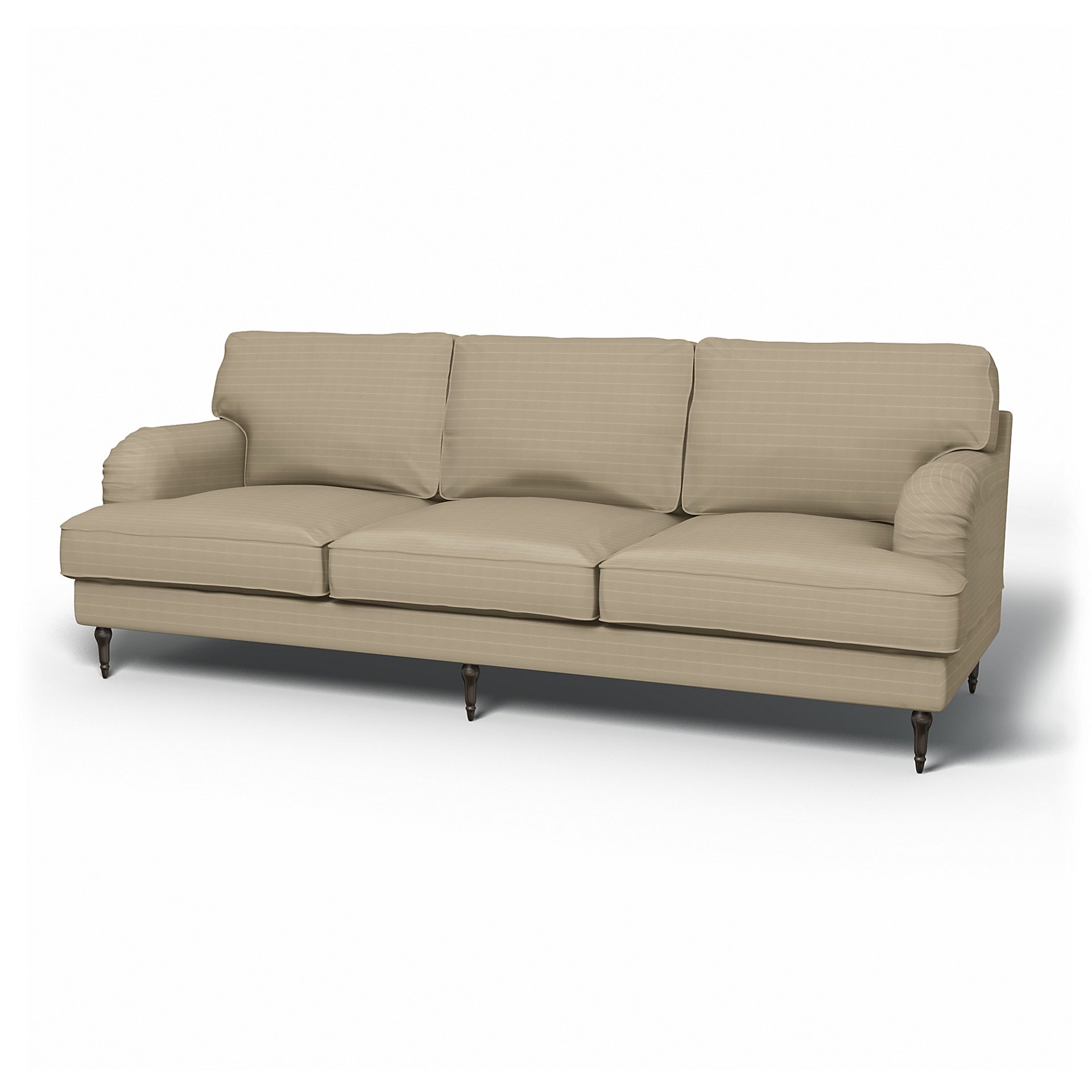IKEA - Stocksund 3.5 Seater Sofa Cover, Oyster, Velvet - Bemz