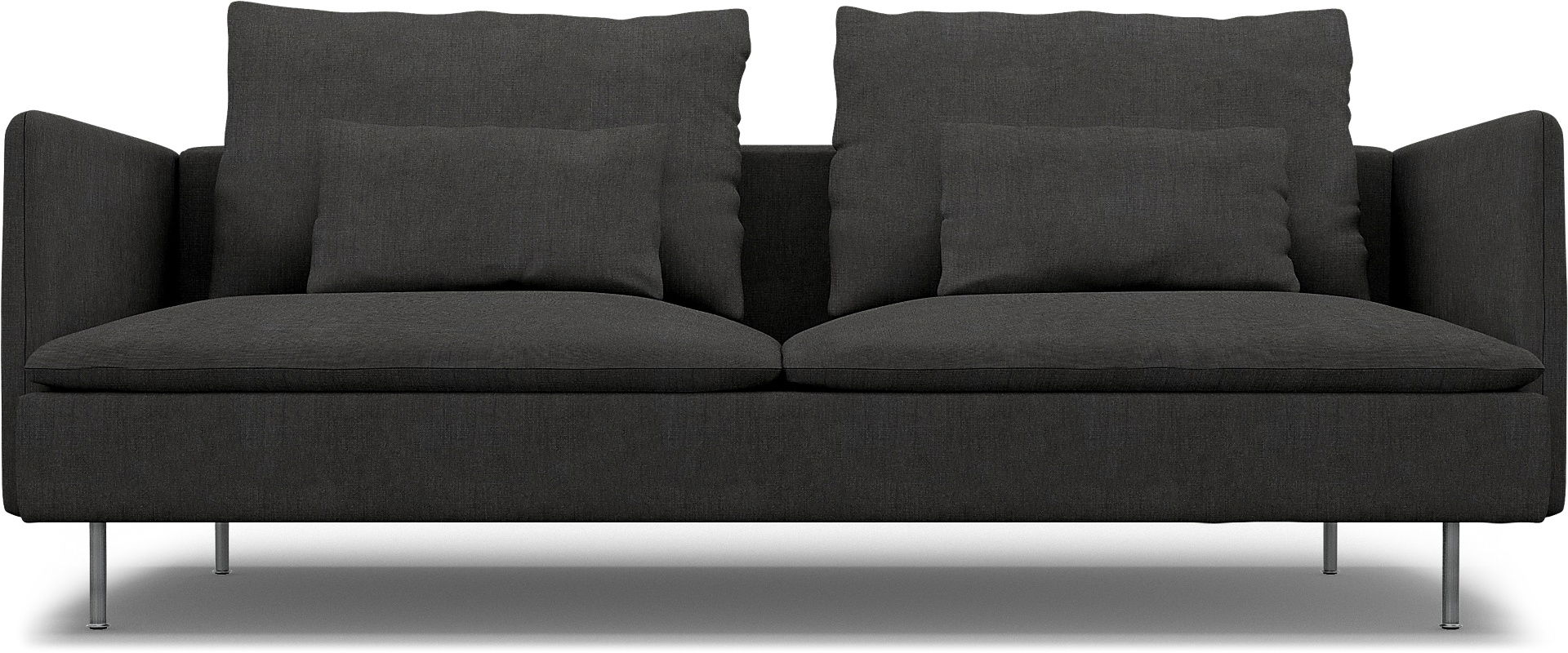 IKEA - Söderhamn 3 Seater Sofa Cover, Espresso, Linen - Bemz
