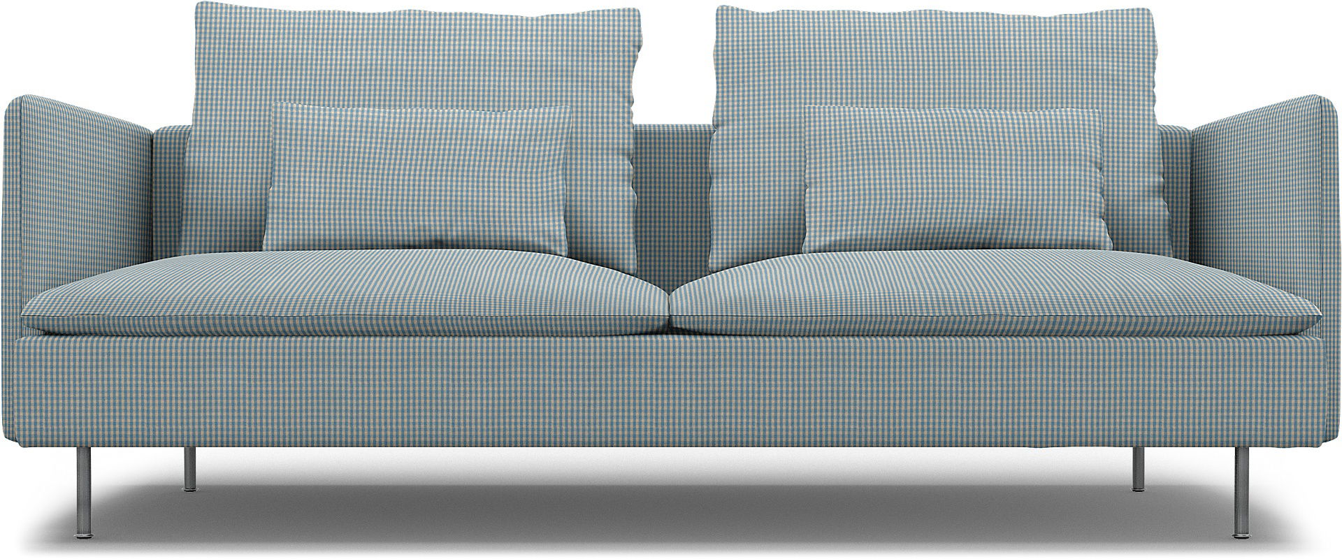 IKEA - Söderhamn 3 Seater Sofa Cover, Sky Blue, Cotton - Bemz
