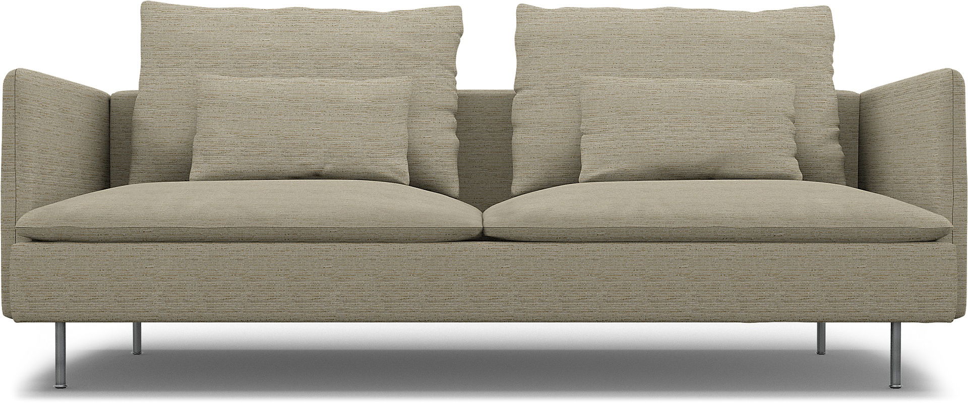 IKEA - Söderhamn 3 Seater Sofa Cover, Light Sand, Bouclé & Texture - Bemz