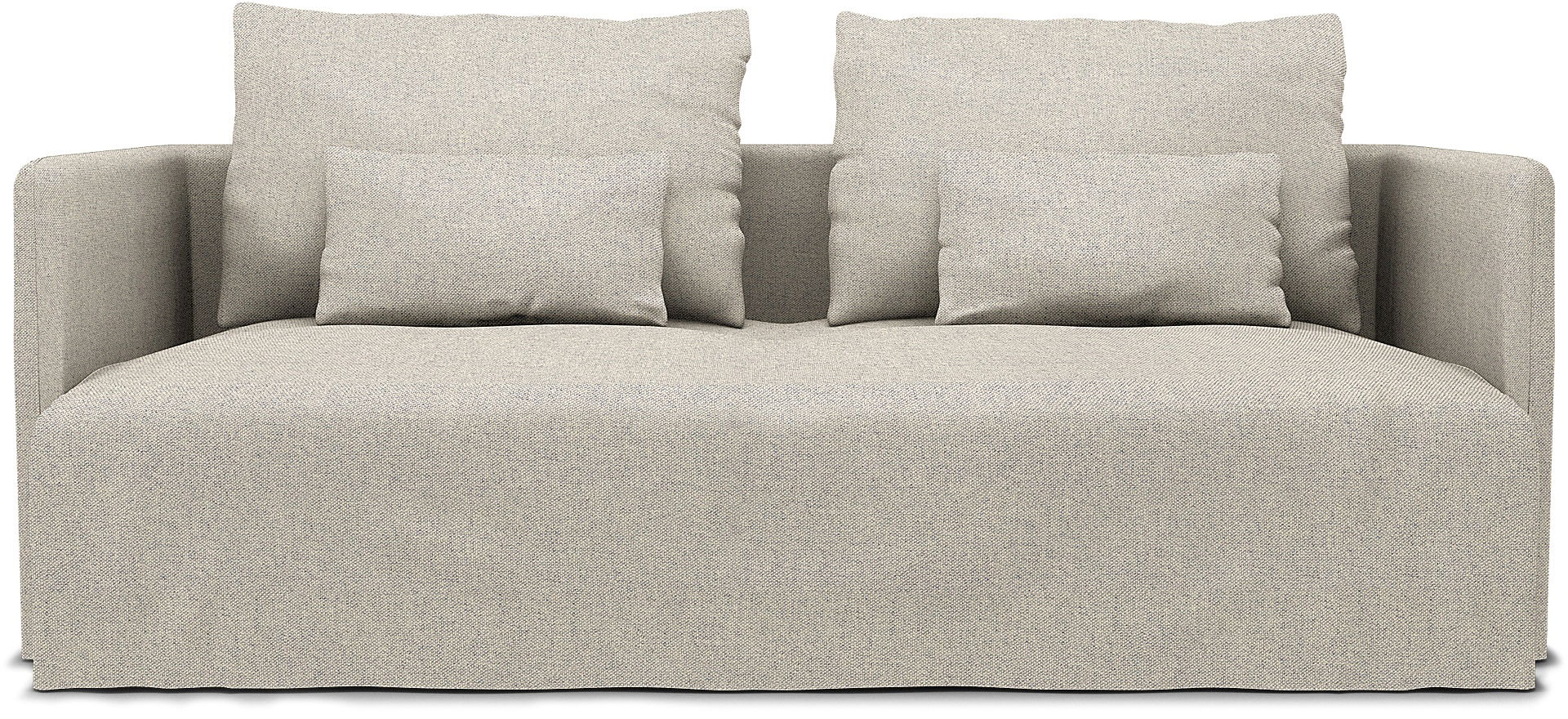 IKEA - Söderhamn 3 Seater Sofa Cover, Silver Grey, Cotton - Bemz
