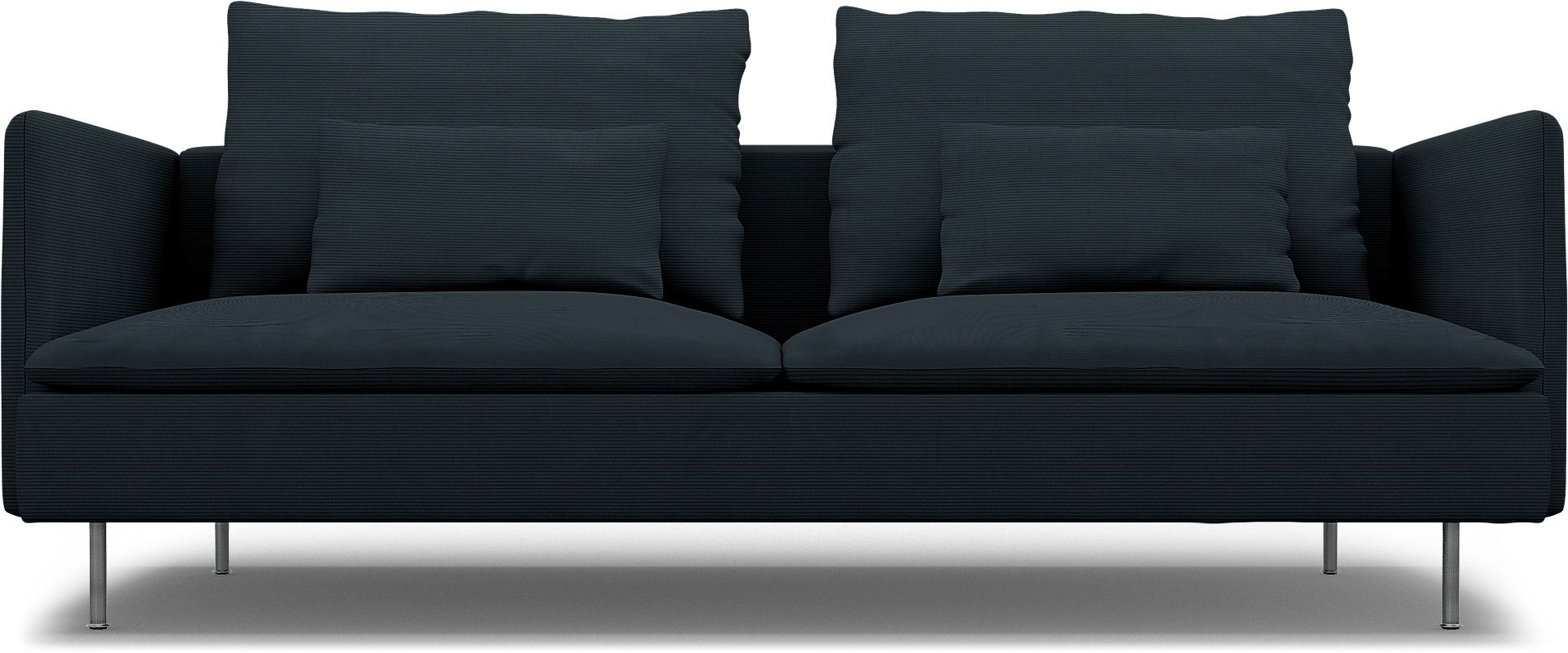 IKEA - Söderhamn 3 Seater Sofa Cover, Orion Blue, Corduroy - Bemz