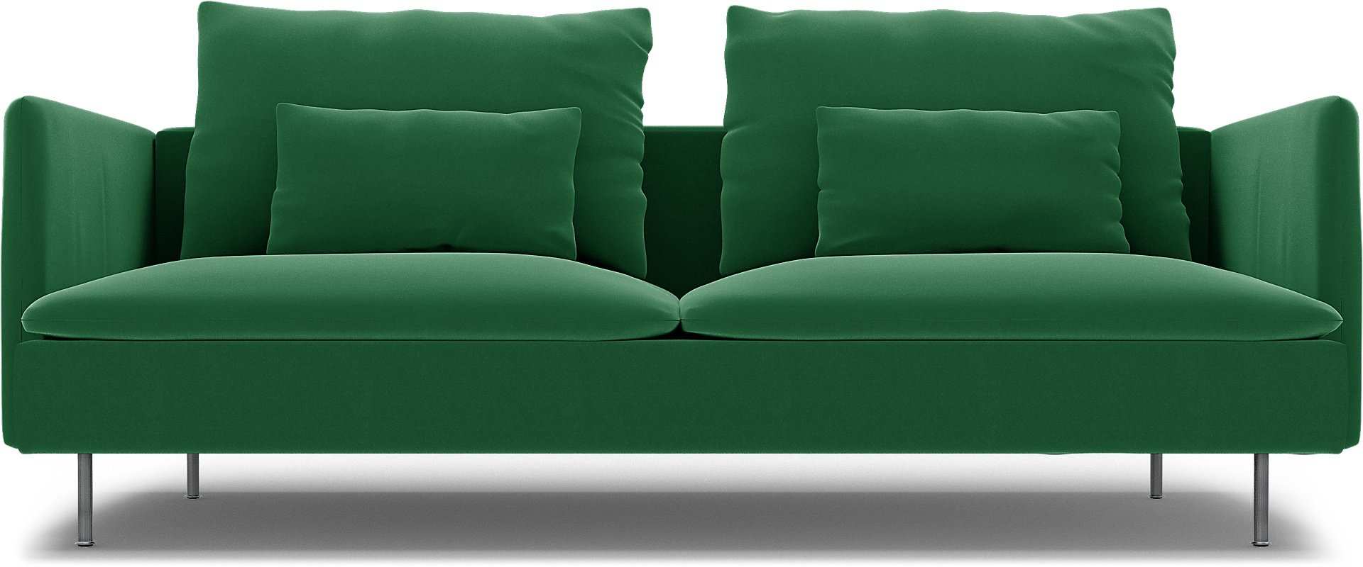 IKEA - Soderhamn 3 Seater Sofa Cover, Abundant Green, Velvet - Bemz
