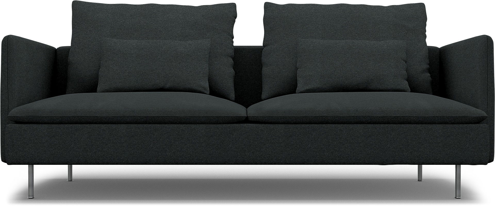 IKEA - Söderhamn 3 Seater Sofa Cover, Stone, Wool - Bemz
