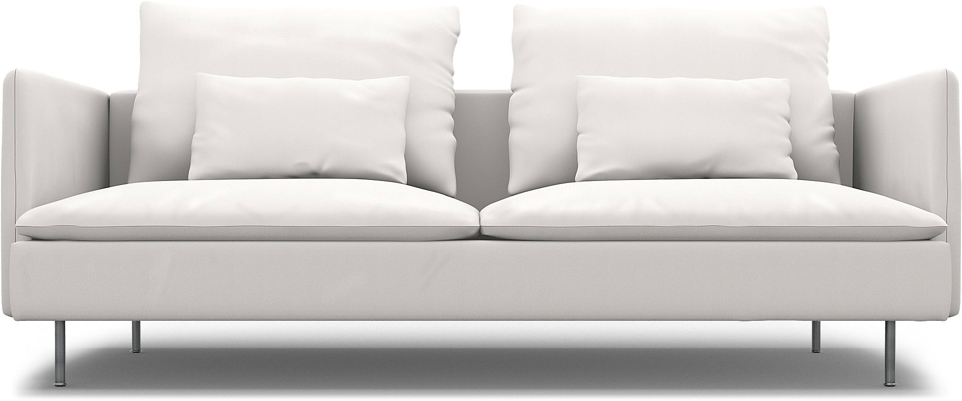 IKEA - Söderhamn 3 Seater Sofa Cover, Soft White, Linen - Bemz
