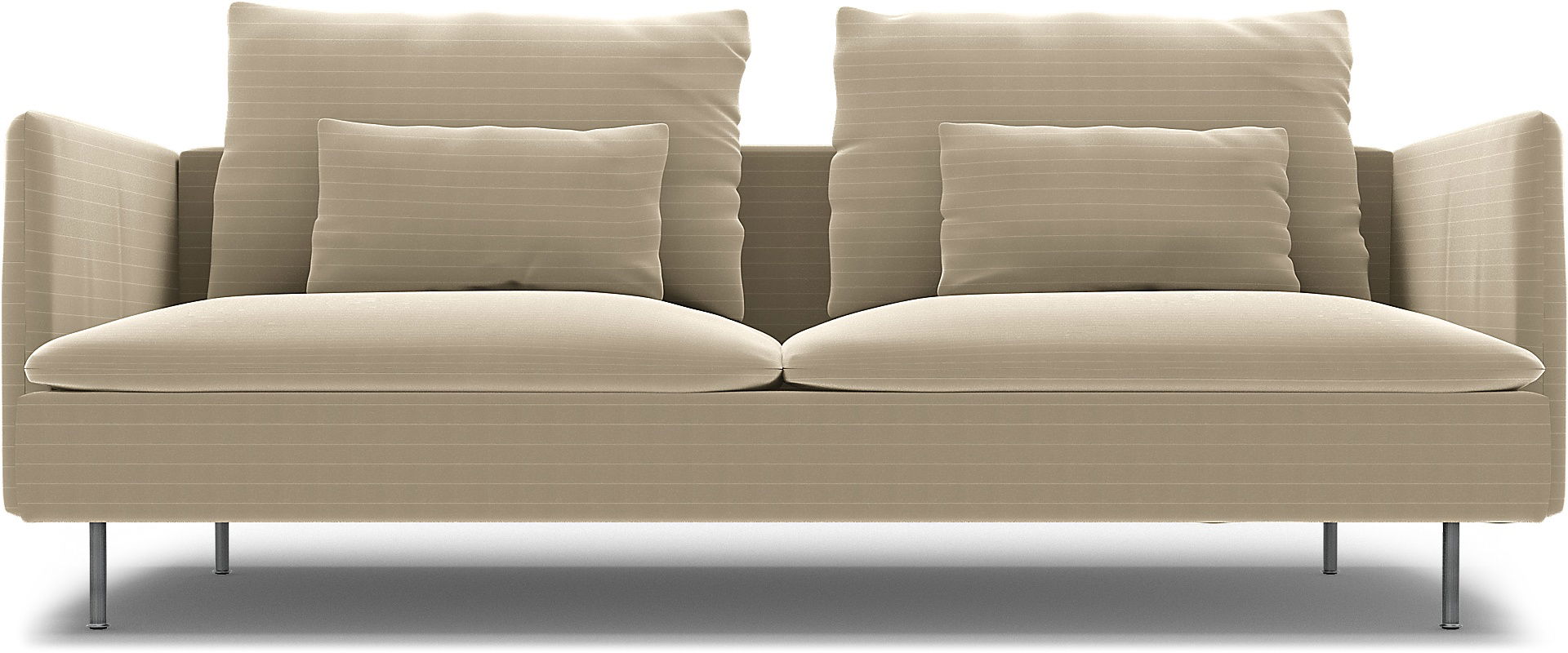IKEA - Söderhamn 3 Seater Sofa Cover, Oyster, Velvet - Bemz