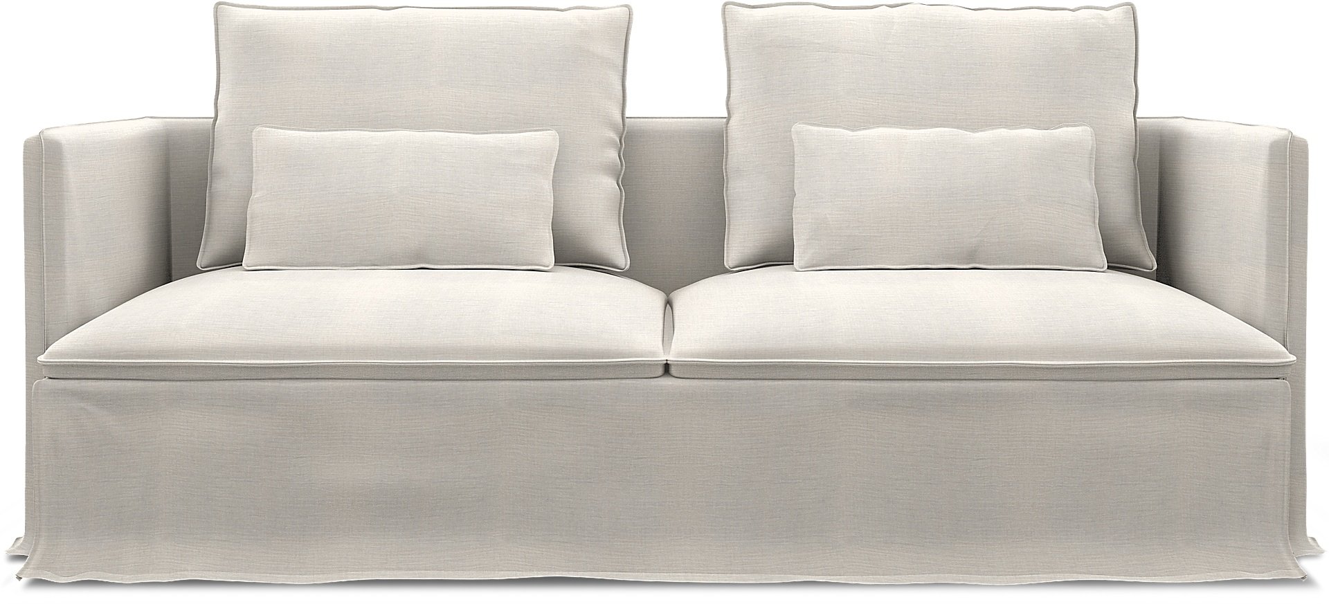 IKEA - Soderhamn 3 Seater Sofa Cover, Soft White, Linen - Bemz