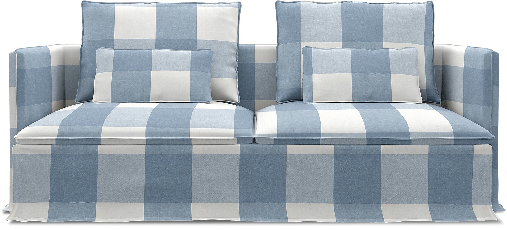 IKEA - Soderhamn 3 Seater Sofa Cover, Sky Blue, Linen - Bemz