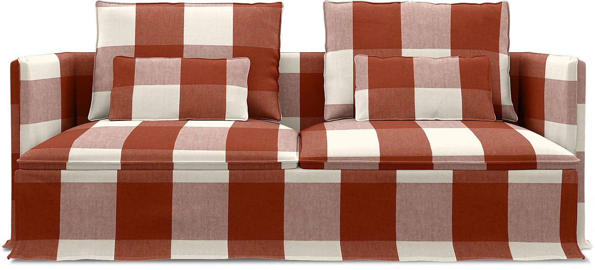 IKEA - Söderhamn 3 Seater Sofa Cover, Terracotta, Linen - Bemz