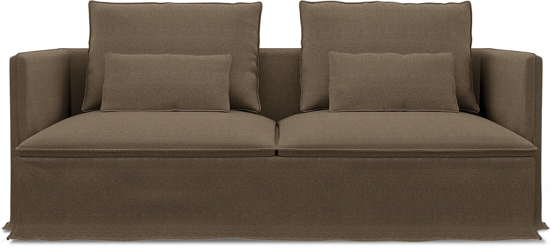 IKEA - Soderhamn 3 Seater Sofa Cover, Dark Taupe, Boucle & Texture - Bemz