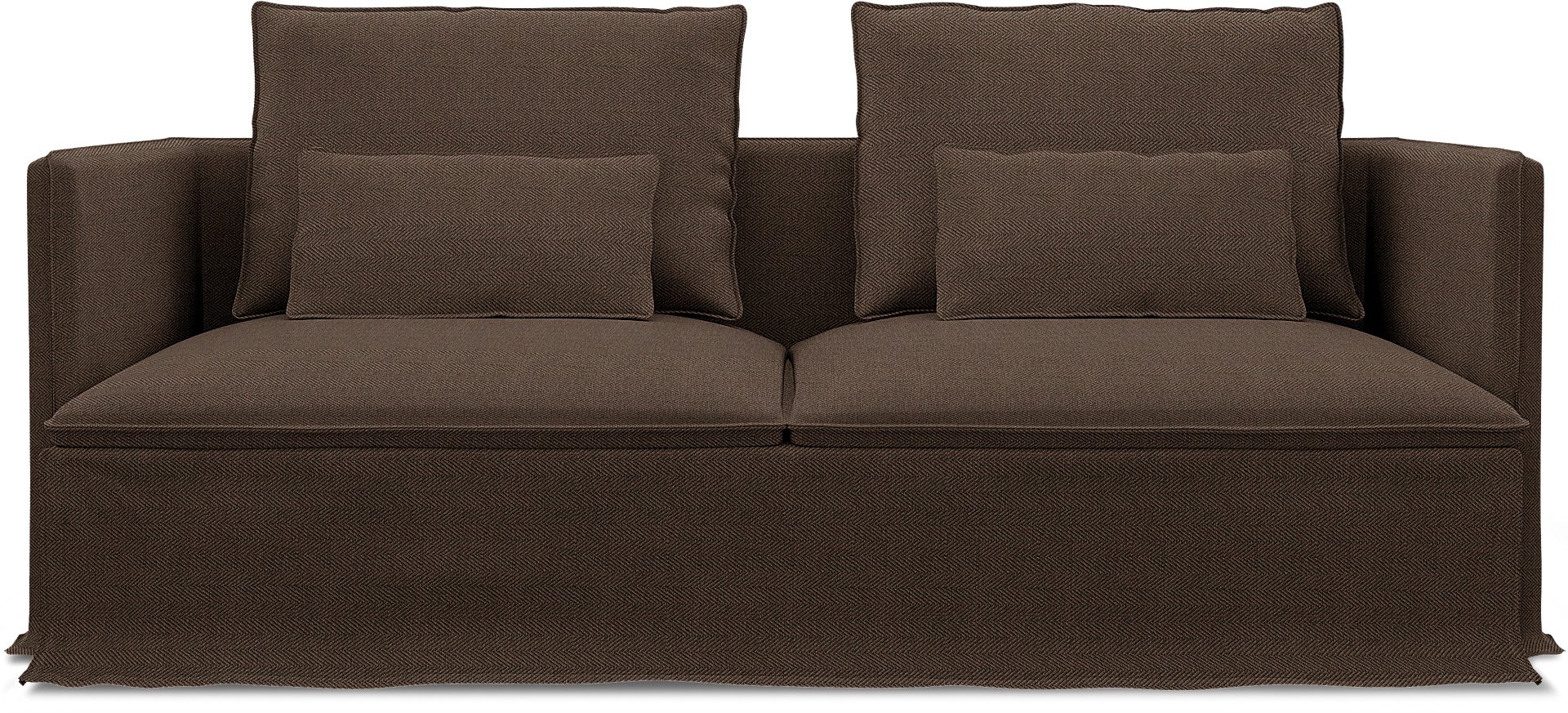IKEA - Soderhamn 3 Seater Sofa Cover, Chocolate, Boucle & Texture - Bemz