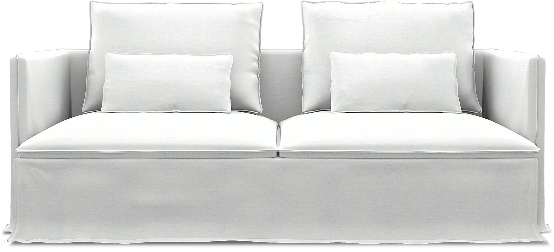 IKEA - Soderhamn 3 Seater Sofa Cover, White, Linen - Bemz