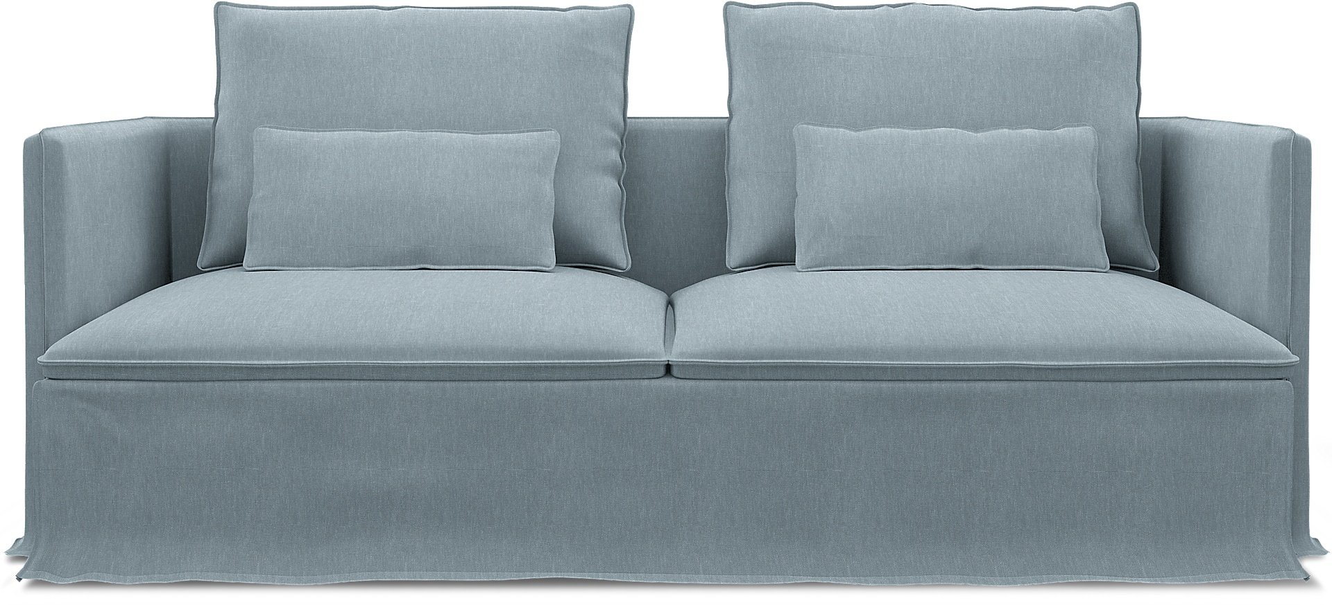 IKEA - Soderhamn 3 Seater Sofa Cover, Dusty Blue, Linen - Bemz