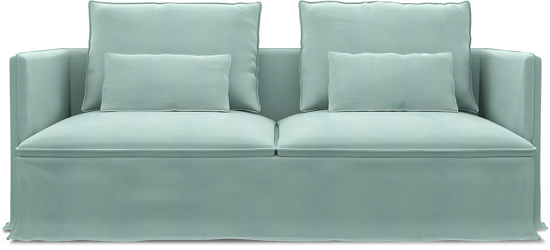 IKEA - Soderhamn 3 Seater Sofa Cover, Mineral Blue, Linen - Bemz