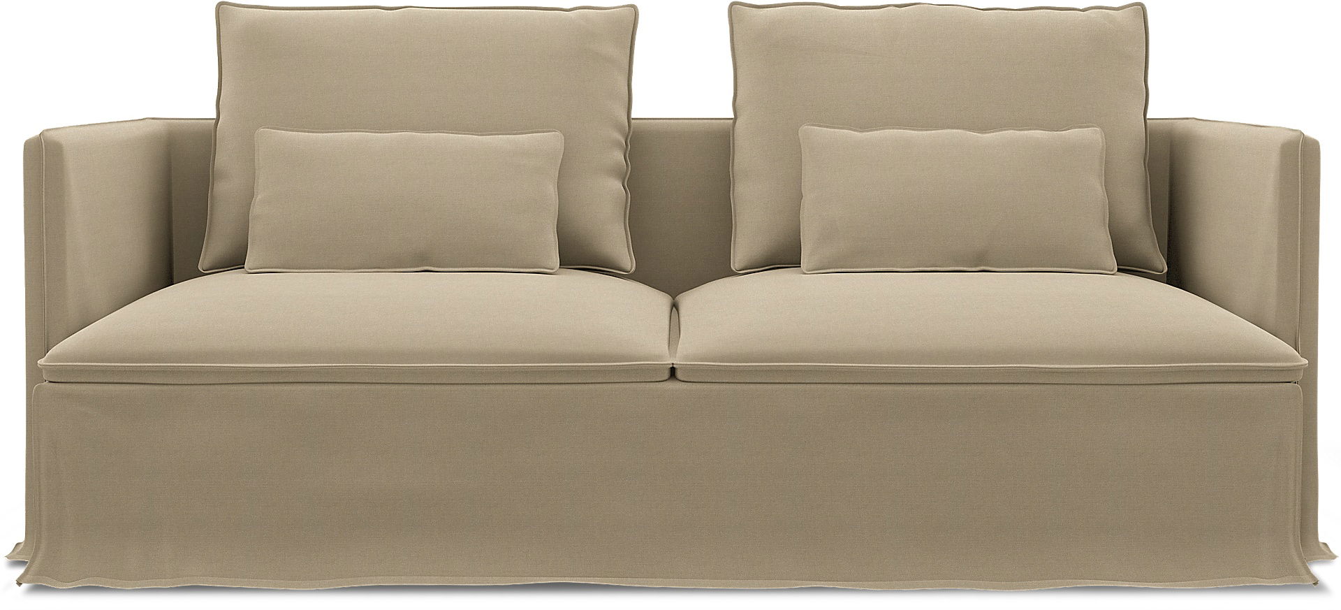 IKEA - Söderhamn 3 Seater Sofa Cover, Tan, Linen - Bemz