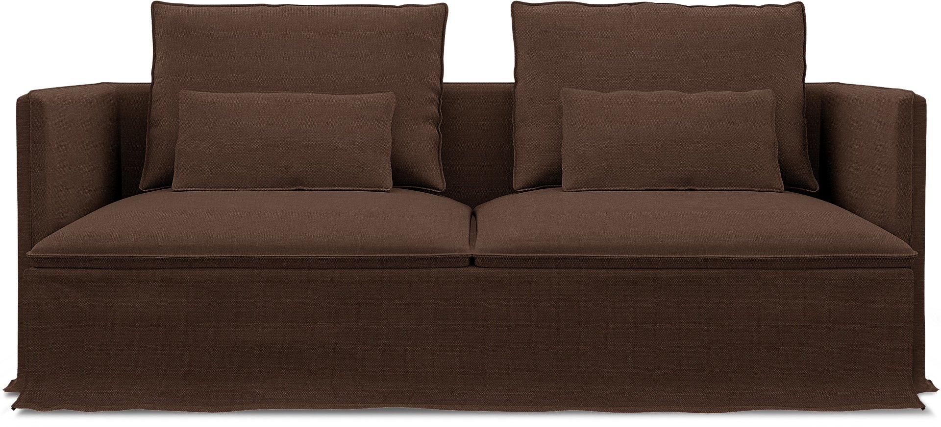 IKEA - Soderhamn 3 Seater Sofa Cover, Chocolate, Linen - Bemz