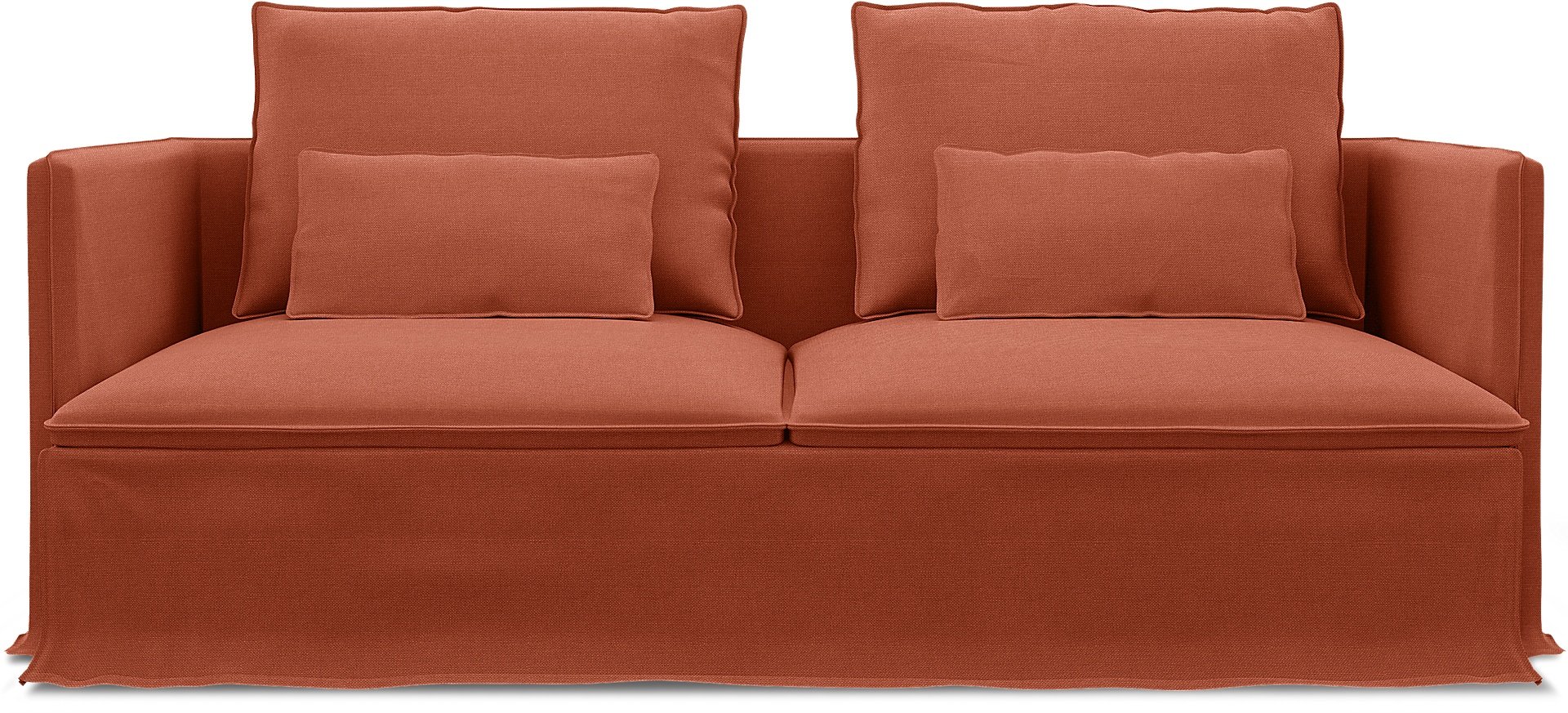 IKEA - Soderhamn 3 Seater Sofa Cover, Burnt Orange, Linen - Bemz