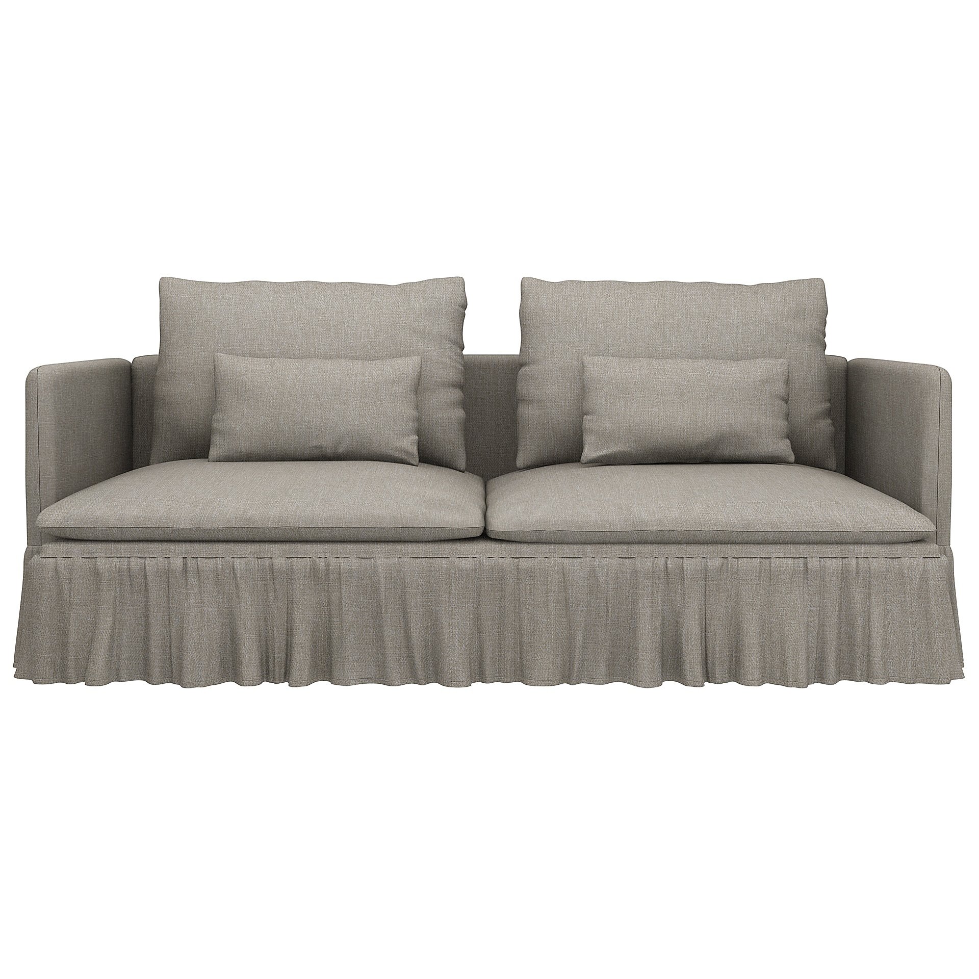 IKEA - Soderhamn 3 seater sofa with armrests cover, Greige, Boucle & Texture - Bemz