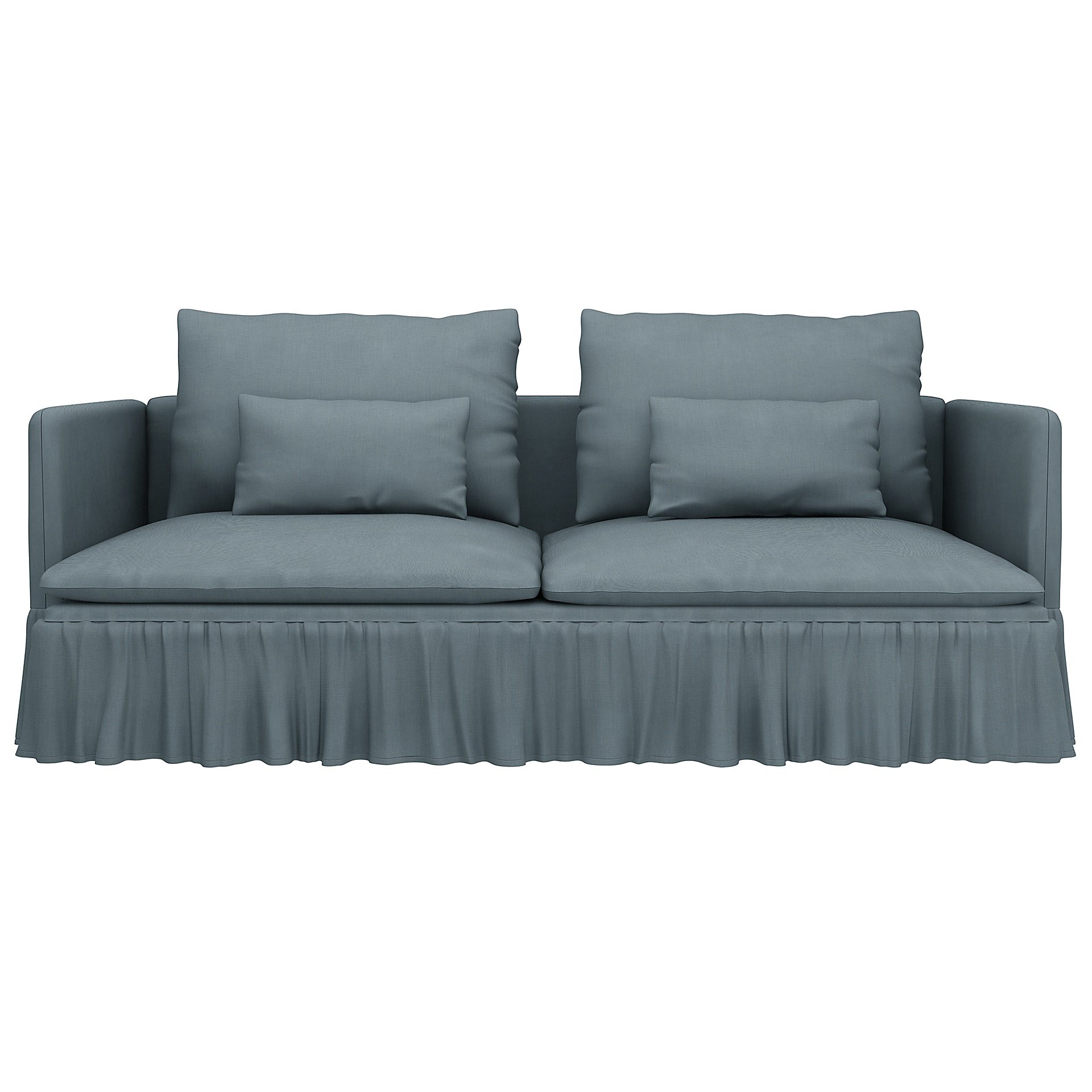 IKEA - Soderhamn 3 seater sofa with armrests cover, Dusk, Linen - Bemz
