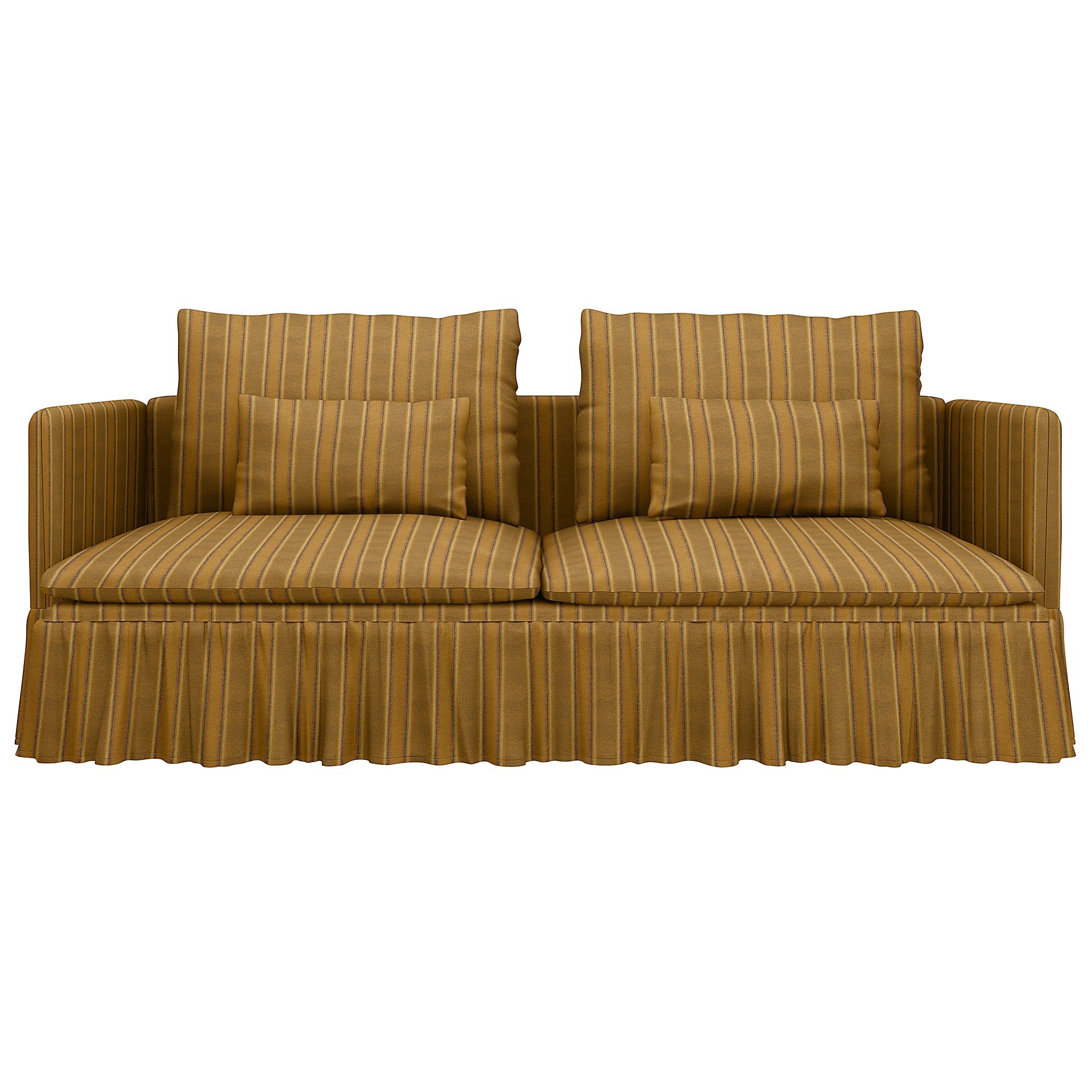 IKEA - Soderhamn 3 seater sofa with armrests cover, Mustard Stripe, Cotton - Bemz