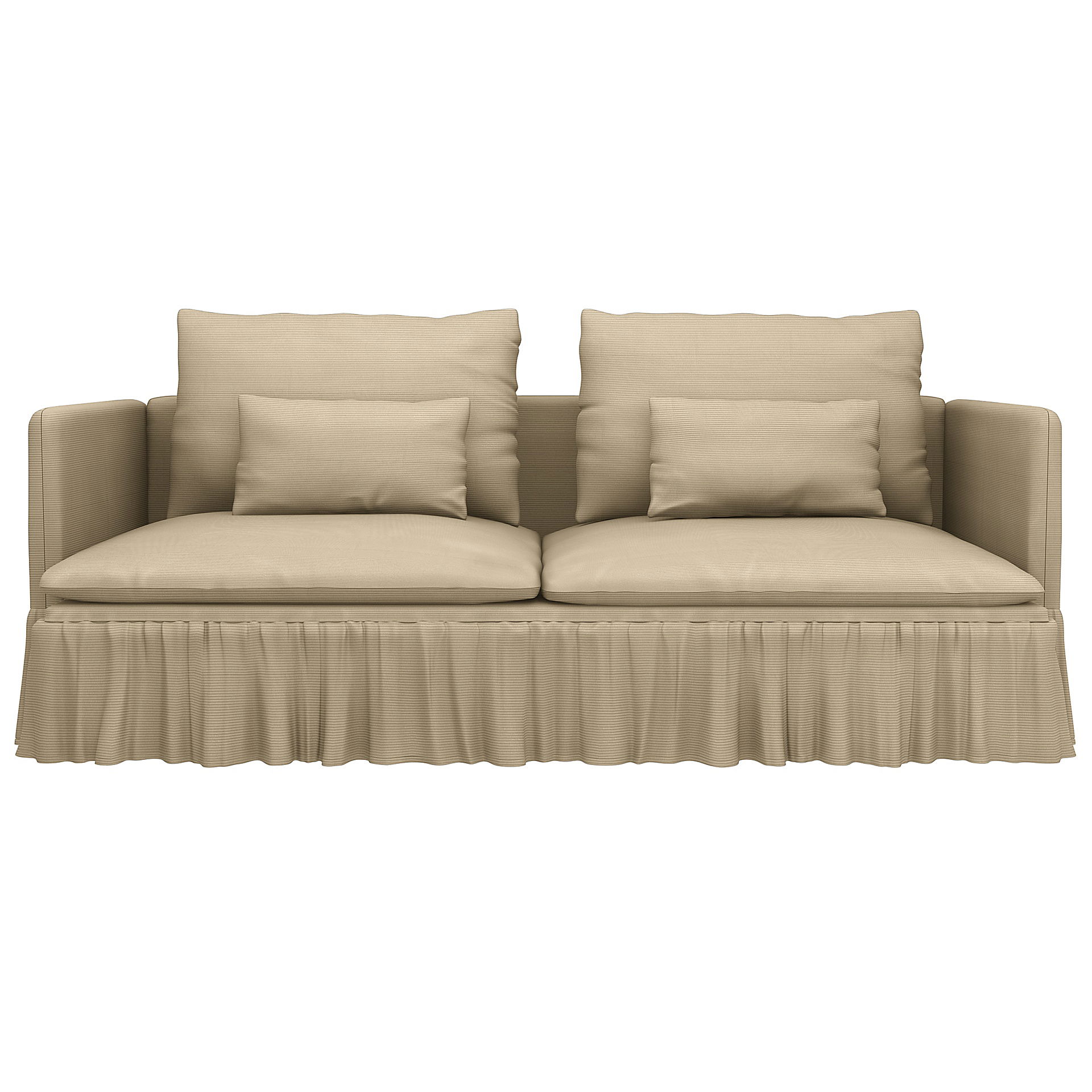 IKEA - Överdrag till Söderhamn 3-sitssoffa med armstöd, Oyster Grey, Manchester - Bemz