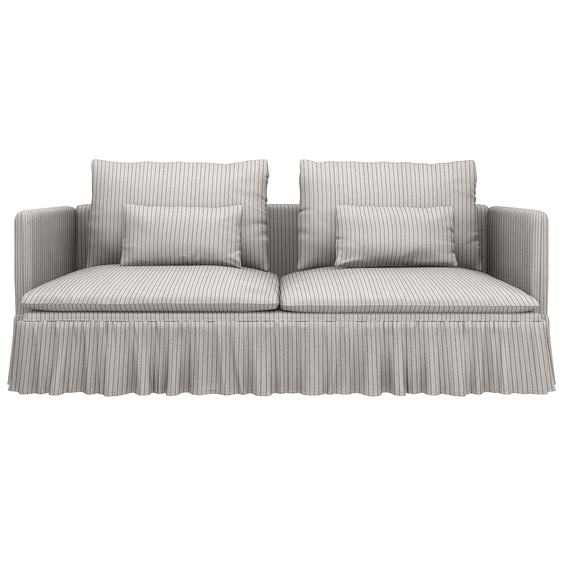 IKEA - Soderhamn 3 seater sofa with armrests cover, Silver Grey, Cotton - Bemz
