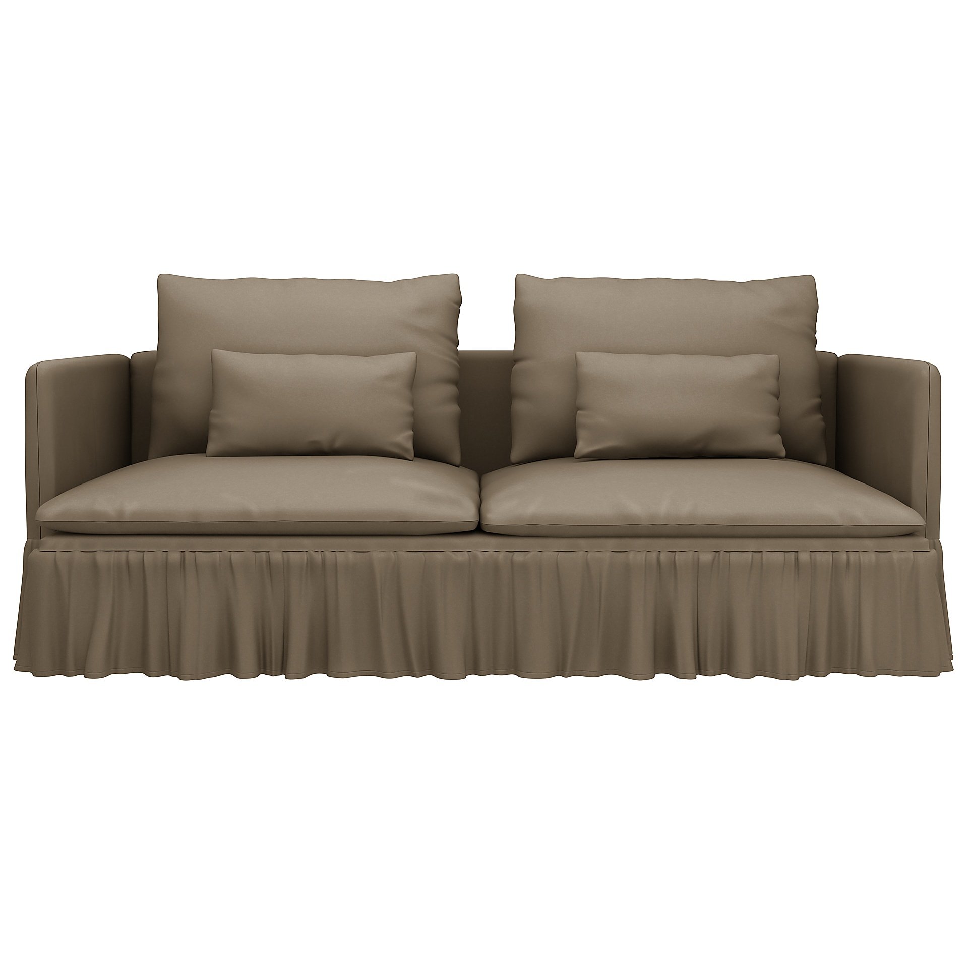 IKEA - Soderhamn 3 seater sofa with armrests cover, Taupe, Velvet - Bemz