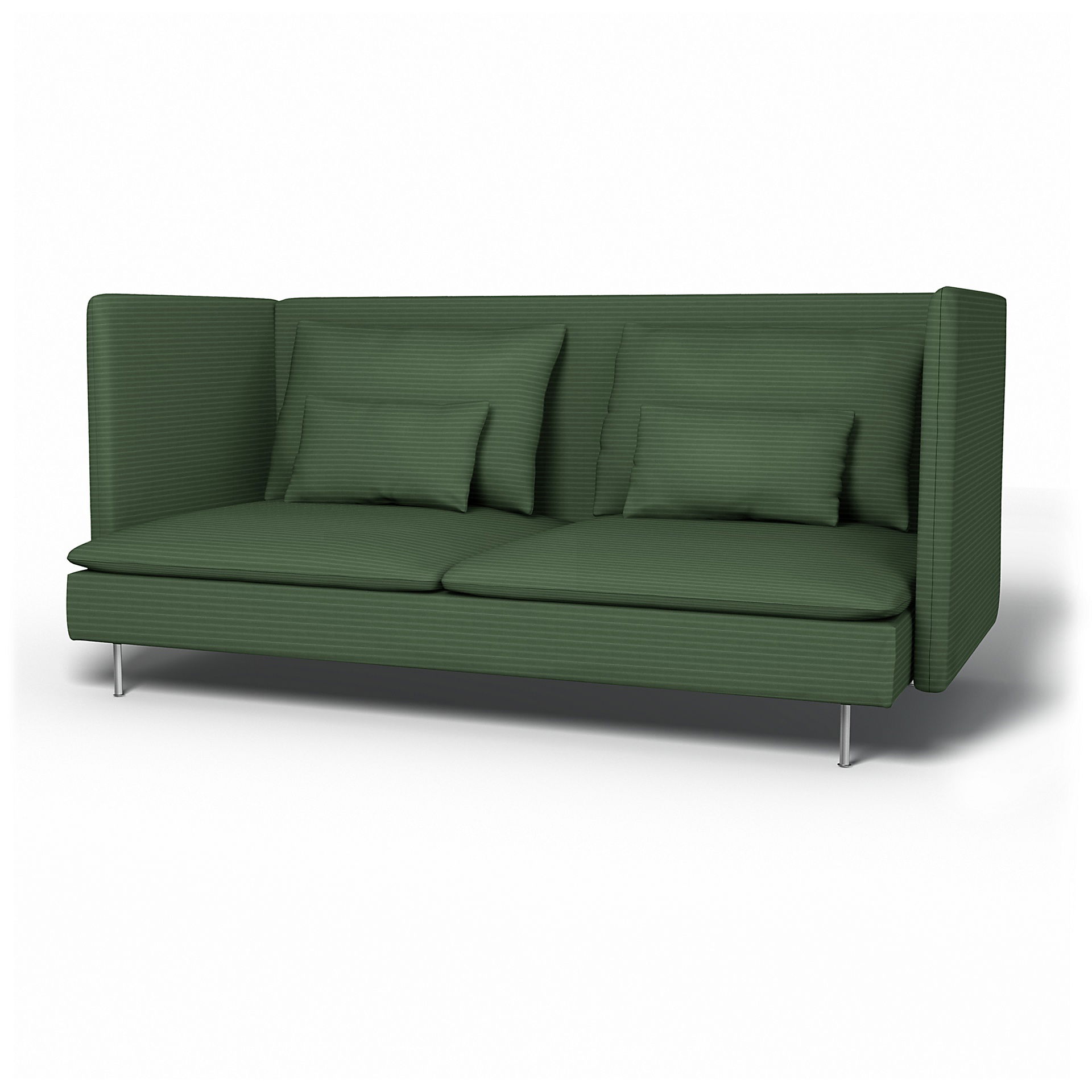 IKEA - Söderhamn 3 Seater Sofa Cover with High Back, Palm Green, Corduroy - Bemz